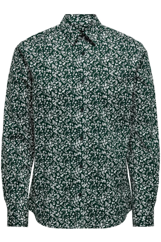 Camisa Slim Sandy Verde Oscuro