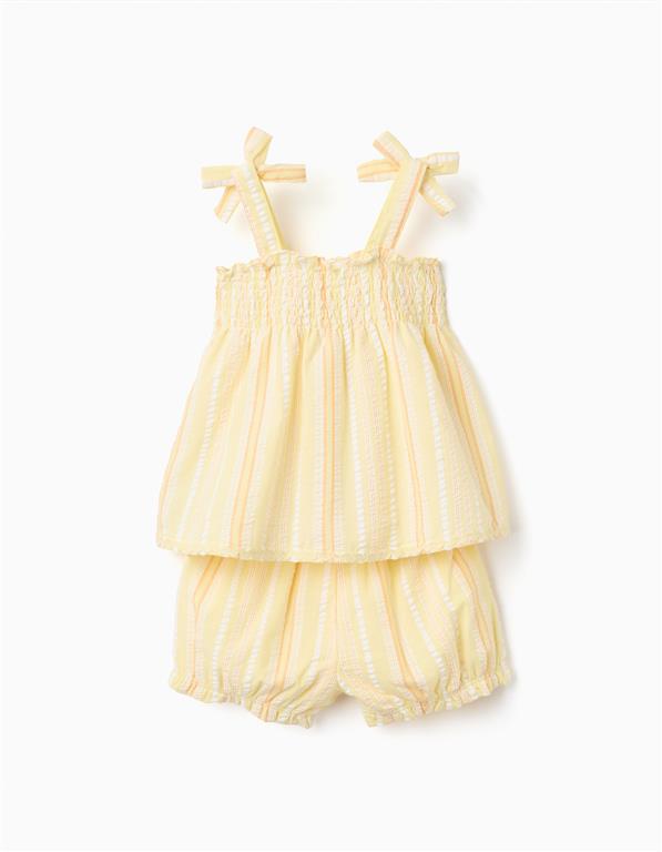 Conjunto Rayas Amarillo Bebé