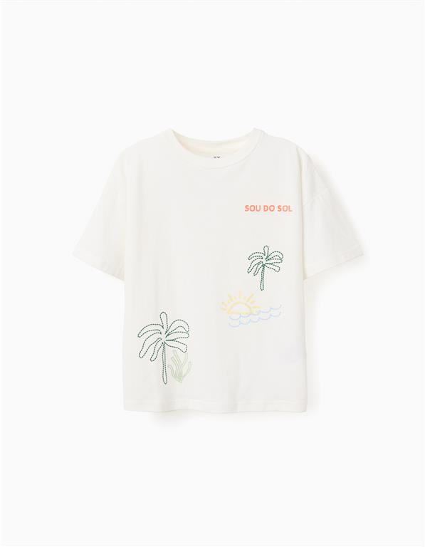 Camiseta Sou Do Sol Blanca