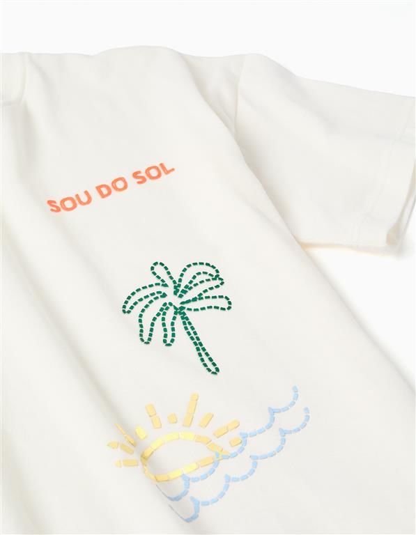Camiseta Sou Do Sol Blanca
