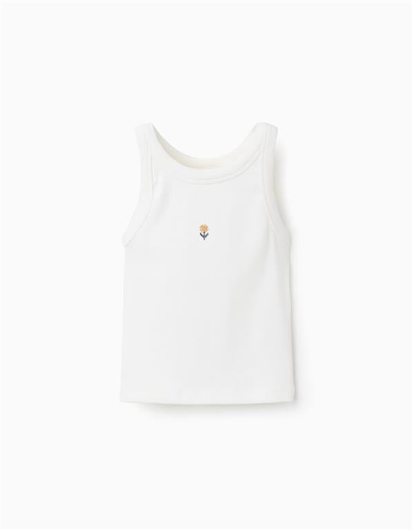 Top Florecita Blanco