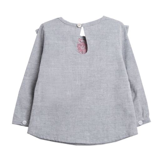 Camiseta volante bordado