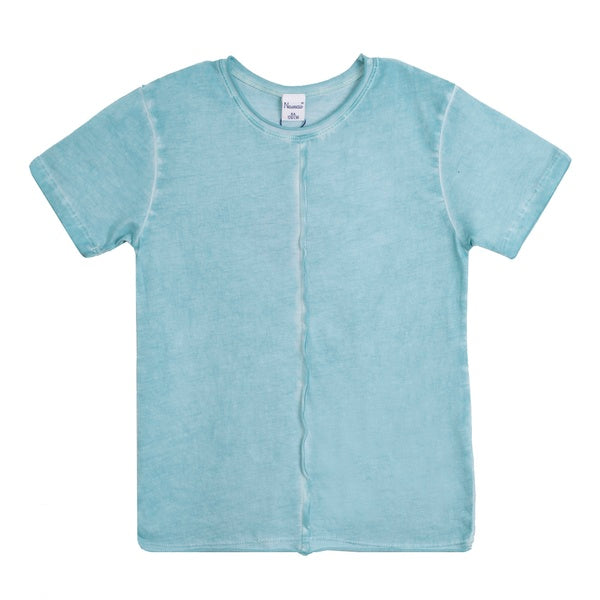 Camiseta Turquesa Efecto Lavado