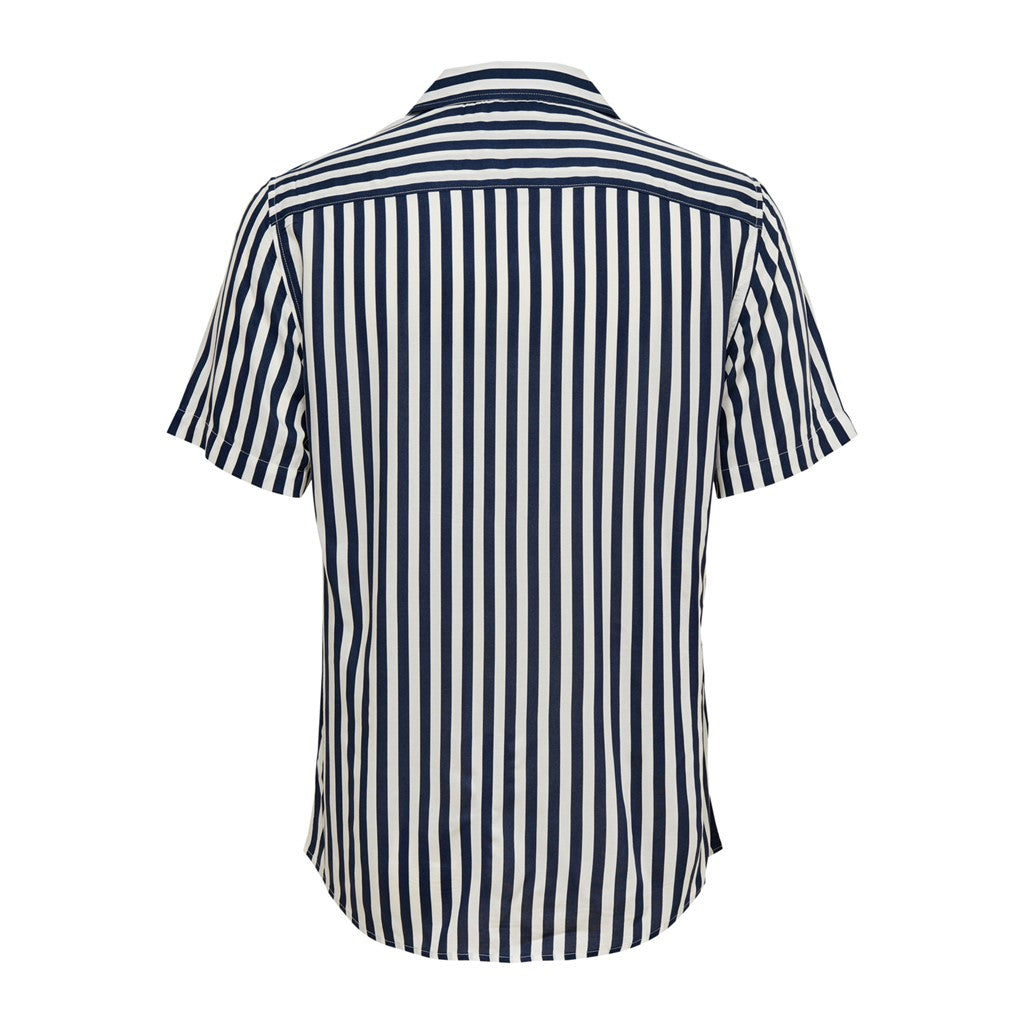 Camisa Rayas Azul Marino
