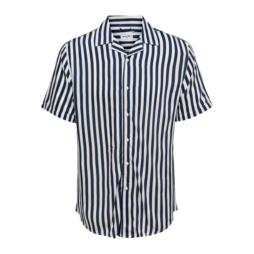 Camisa Rayas Azul Marino