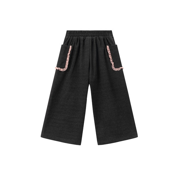Pantalón felpa volante tul