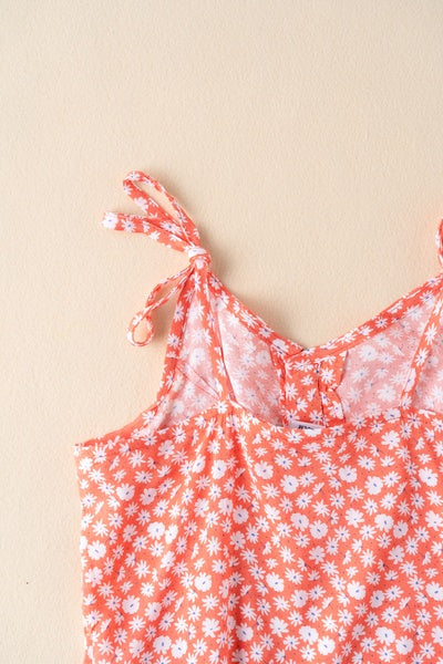 Tirante flores naranja