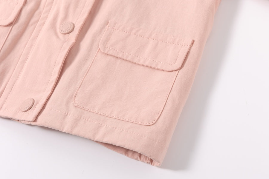 Cortaviento Capucha Rosa