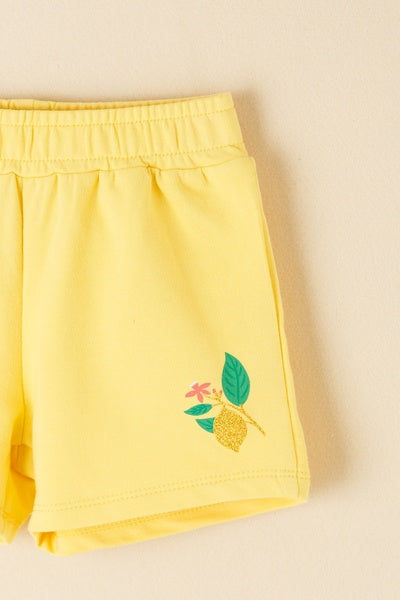 Short Amarillo Hojas
