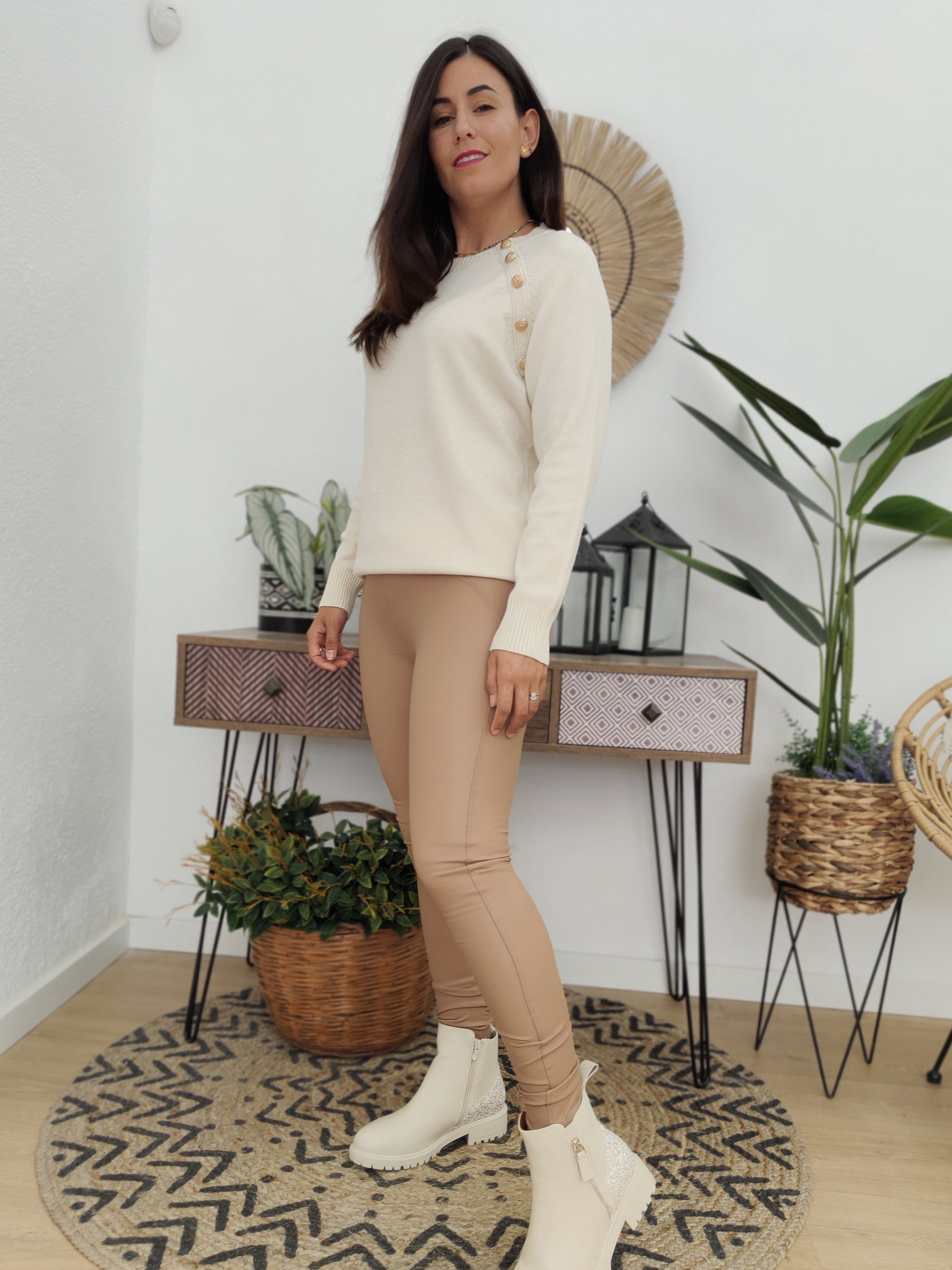 Legging polipiel camel