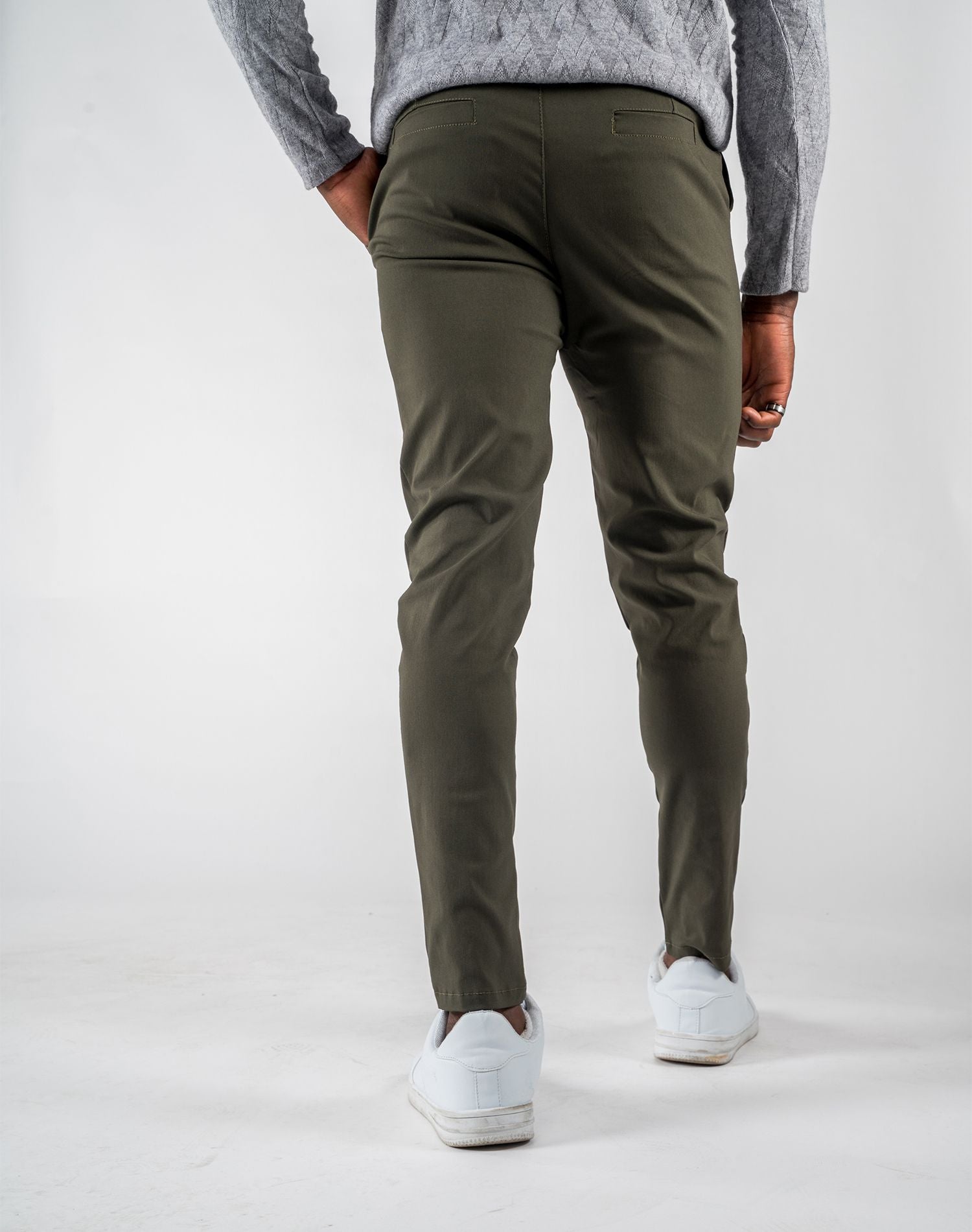 Pantalón Skinny Fit Verde Militar