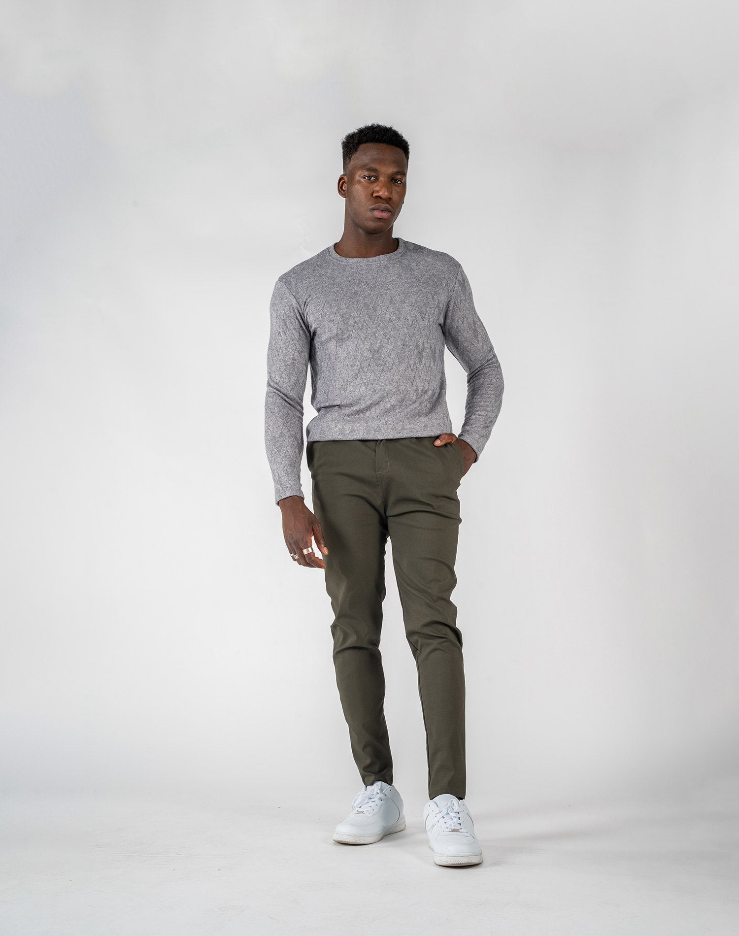 Pantalón Skinny Fit Verde Militar