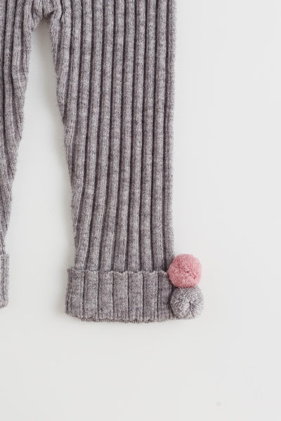 Legging canalé gris