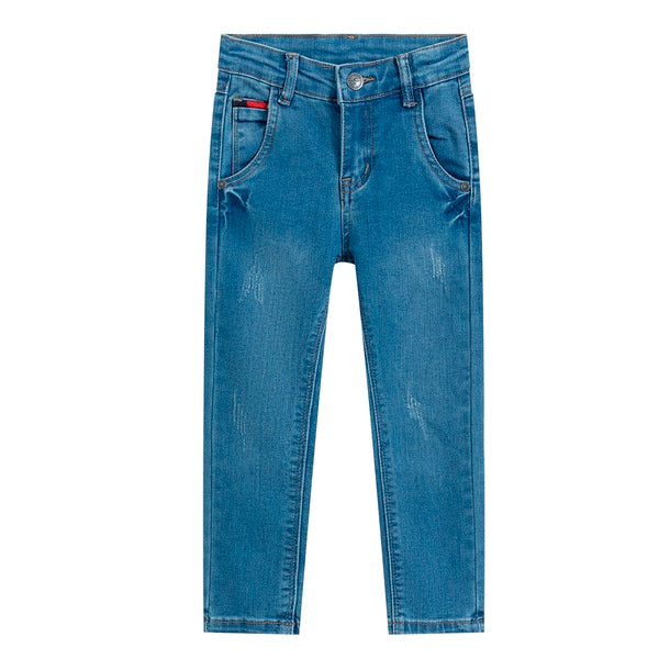 Jeans Elástico Detalle Rojo