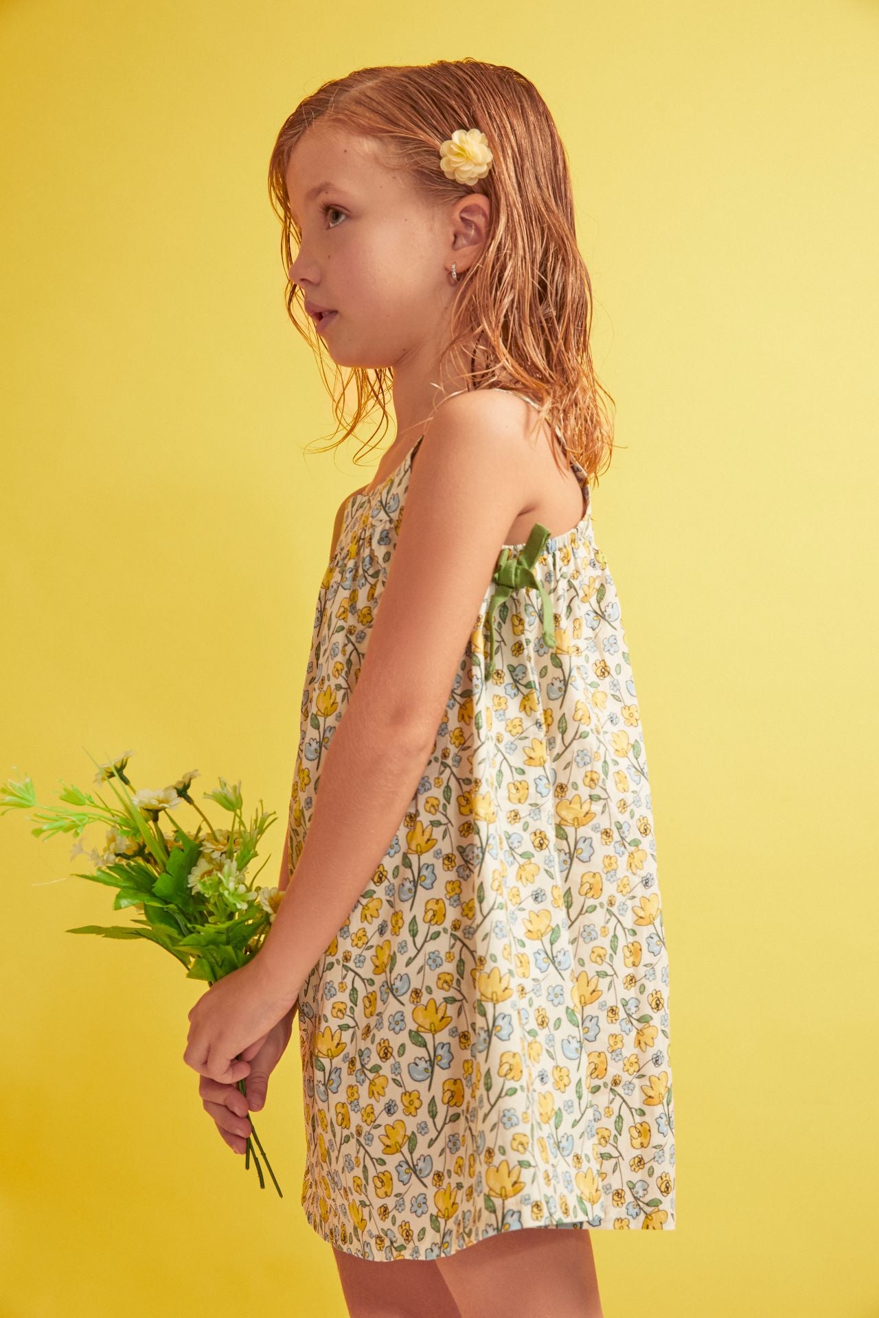 Vestido Flores Amarillas Mini