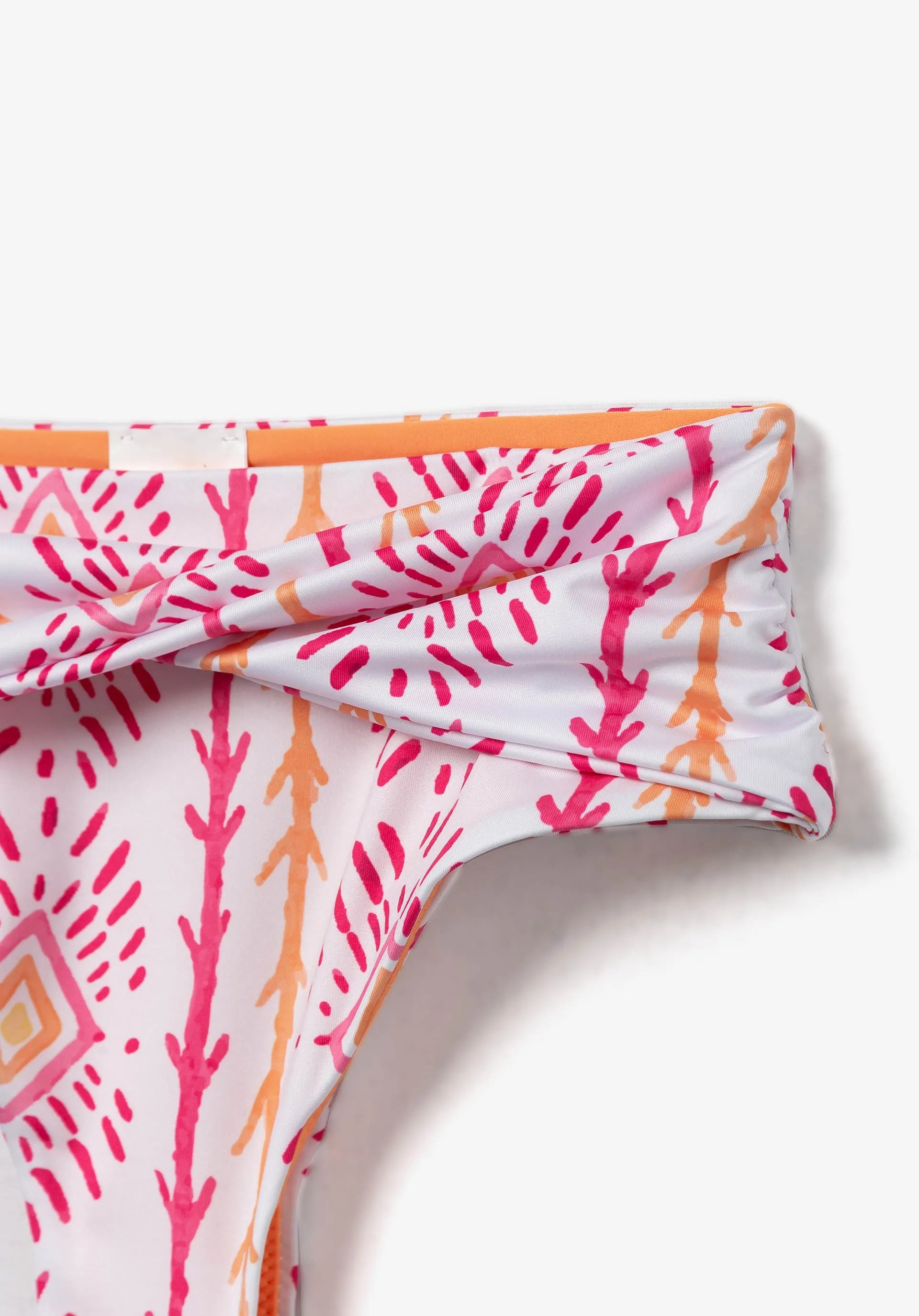 Bikini Bandeau Strawberry Estampado Naranja Nudo