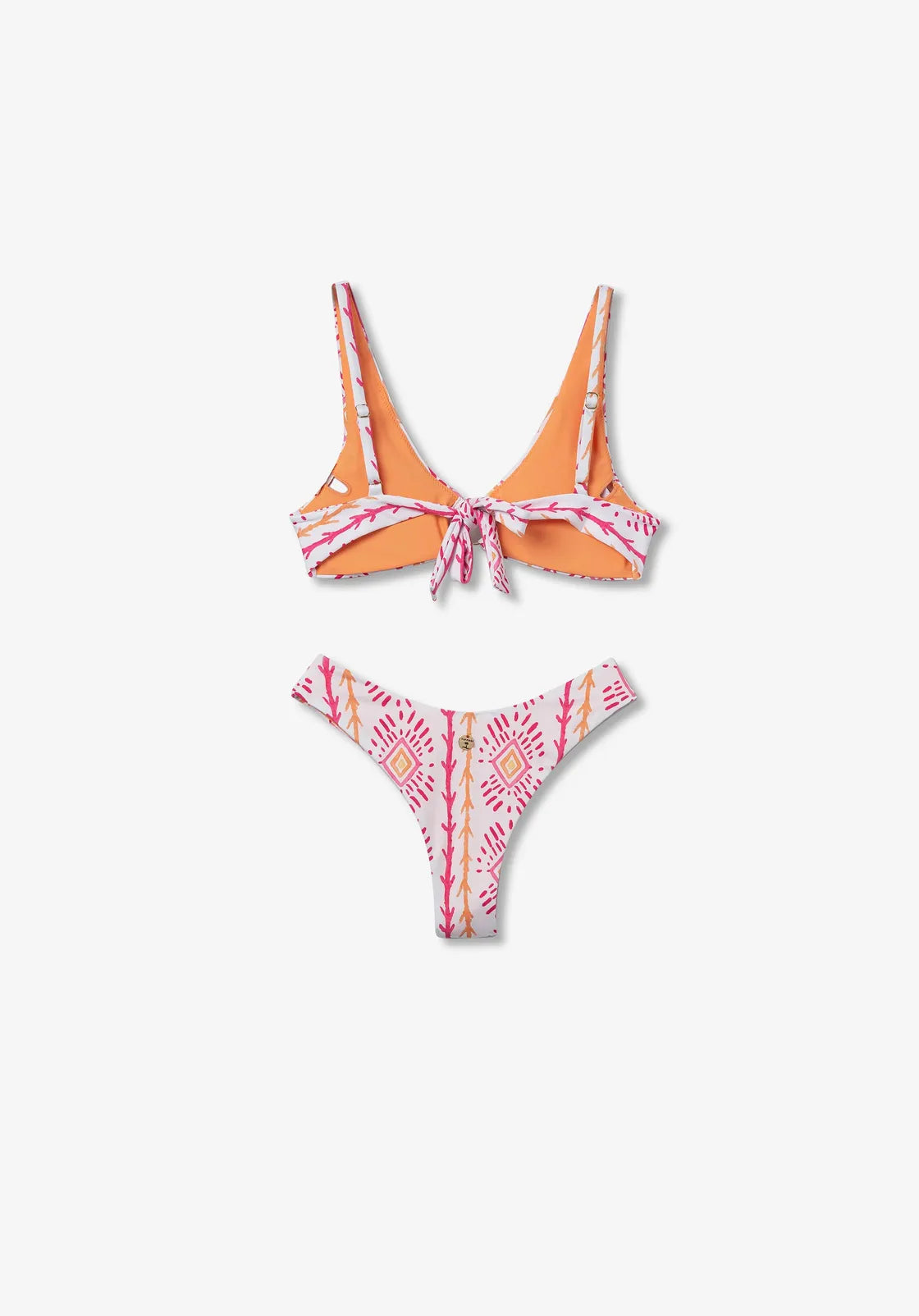 Bikini Lemon Estampado Naranja Aro