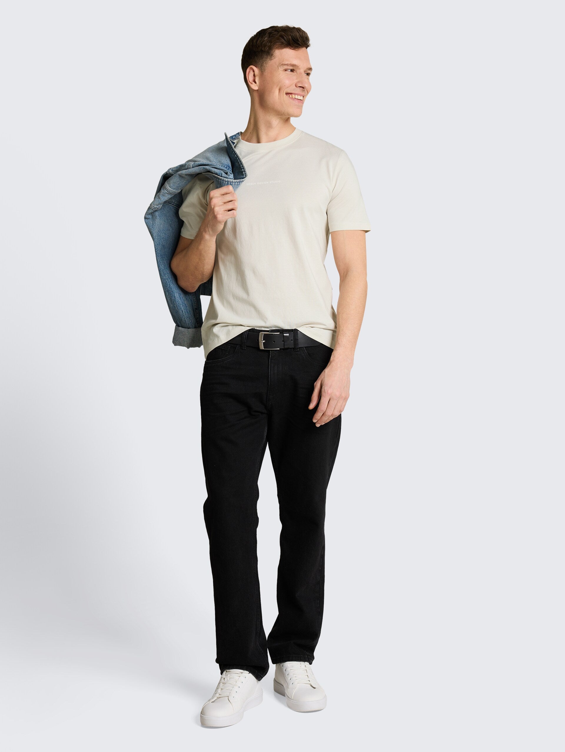 Camiseta Denim Design Gris