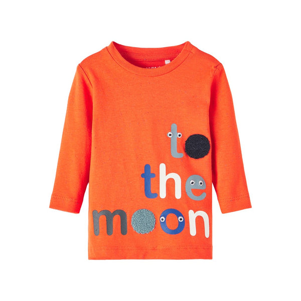 Camiseta Bebé Moon Naranja