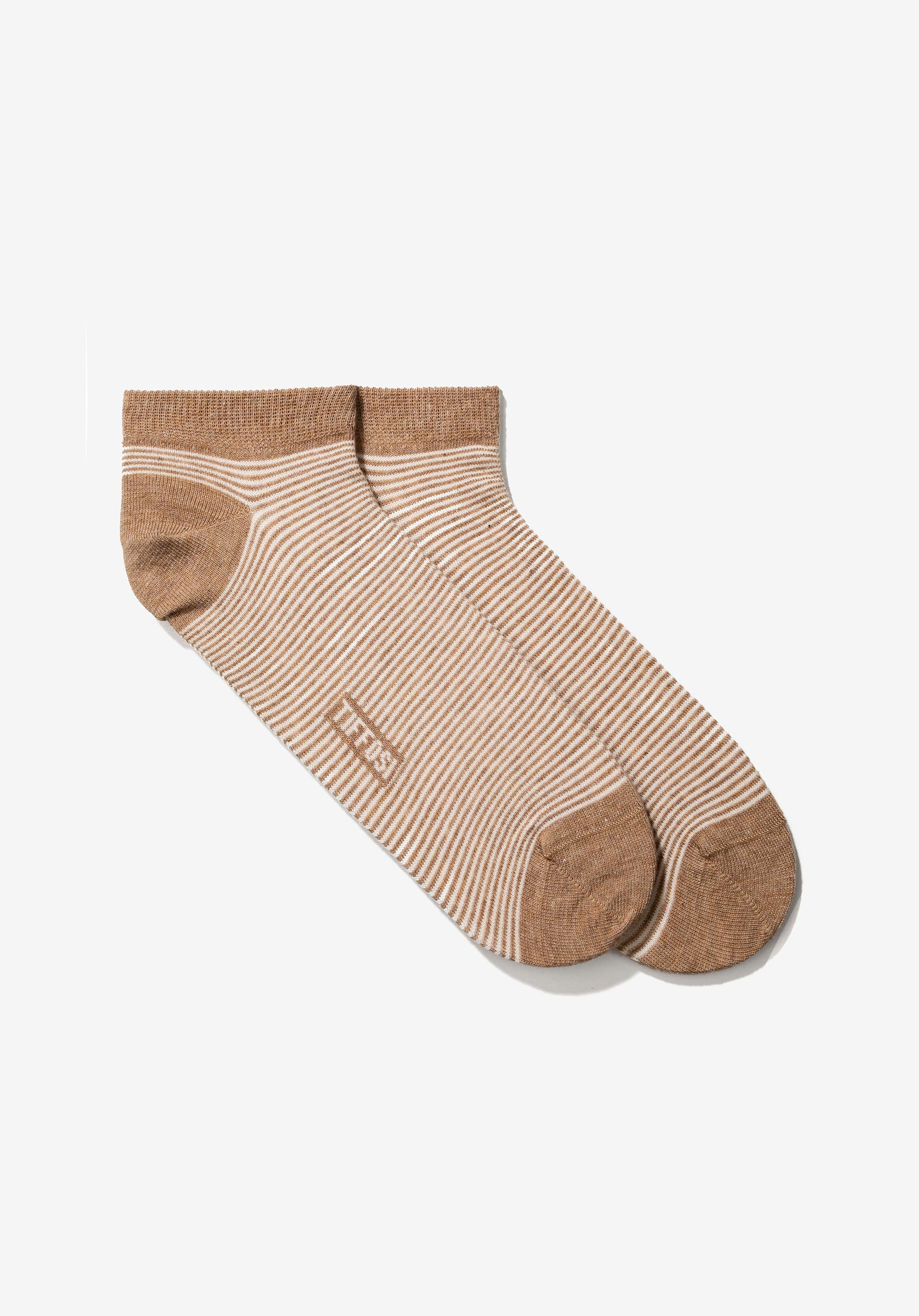 Calcetines Junior Rayas Beige