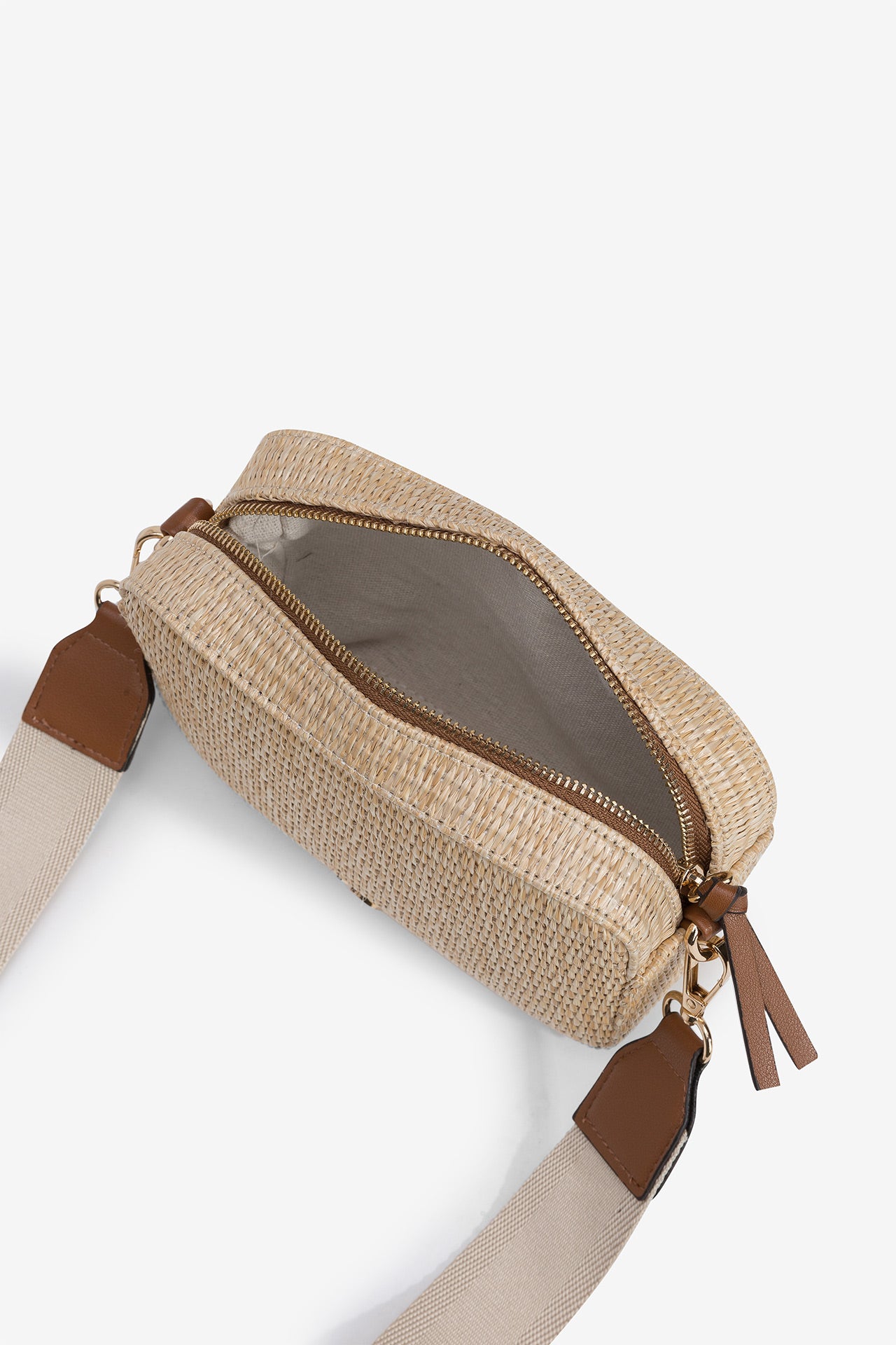 Bandolera Rafia Beige 4416