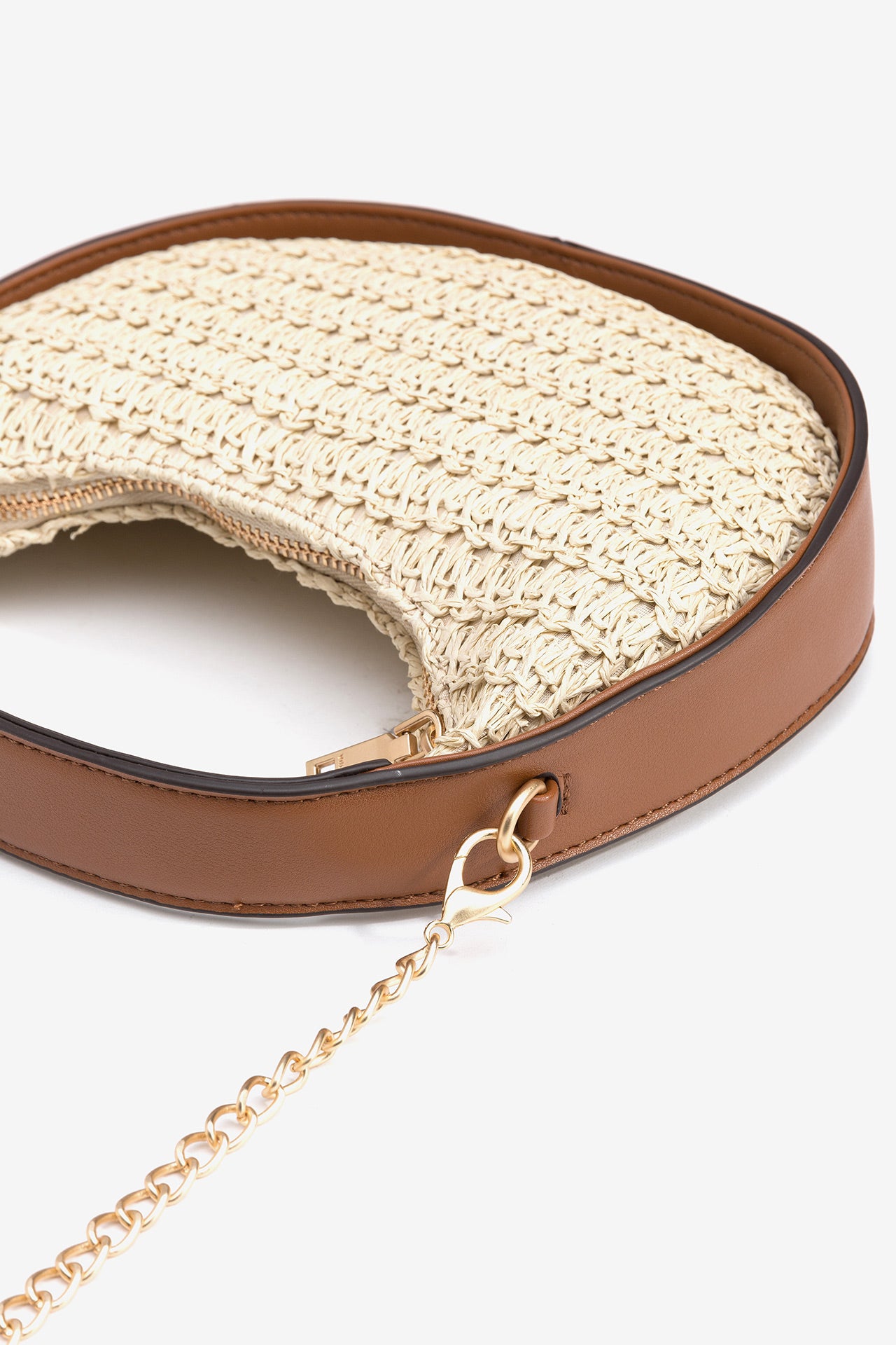 Bandolera Rafia Beige Cadena 438
