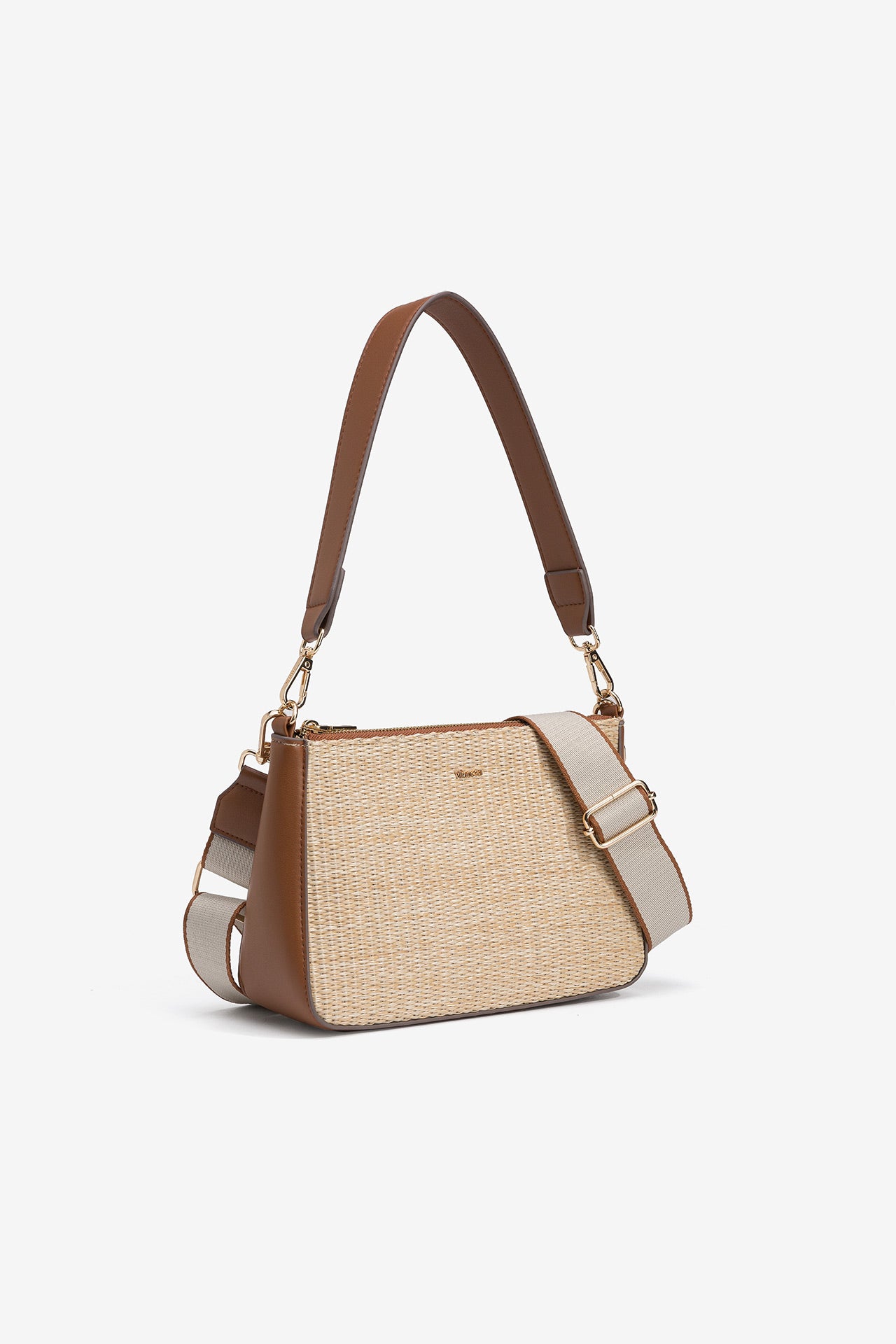 Bandolera Rafia Beige 4378