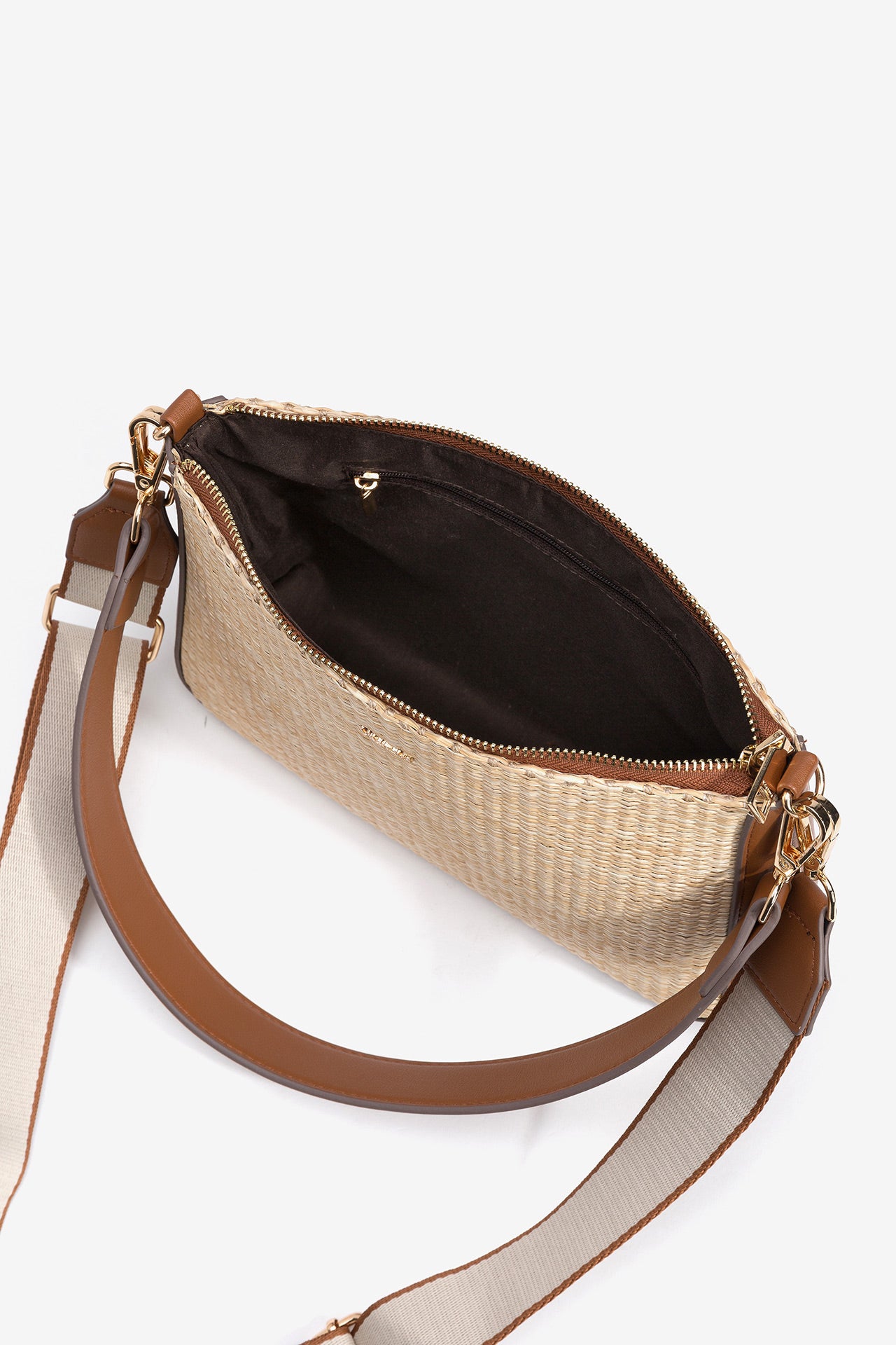 Bandolera Rafia Beige 4378