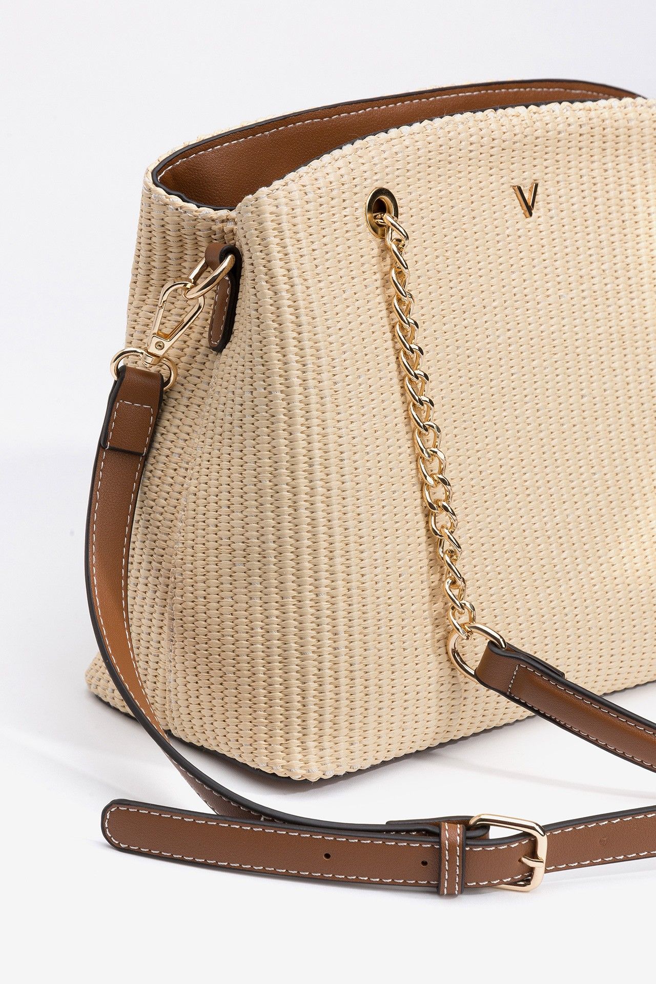 Bolso Shopper Rafia Beige 4412