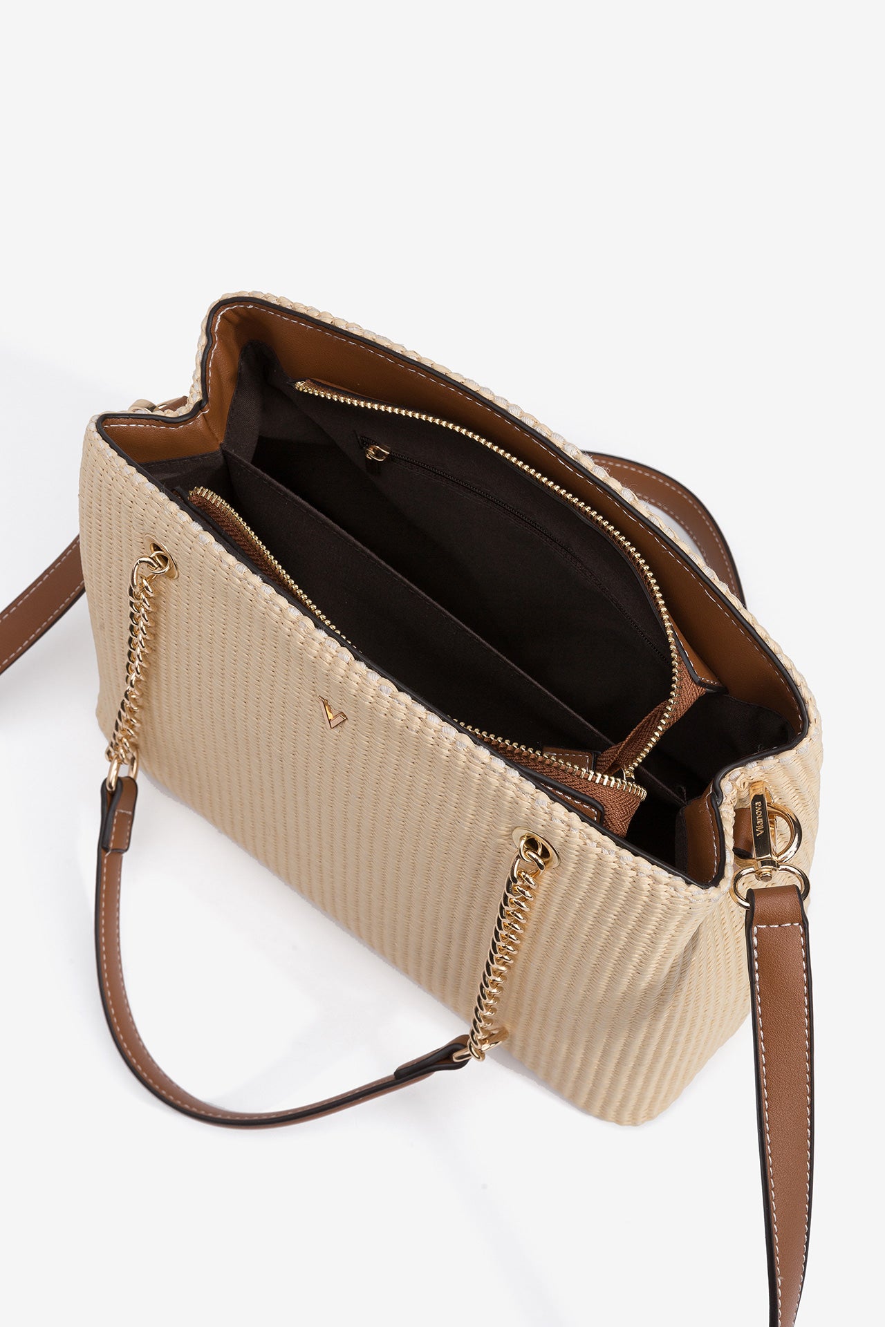 Bolso Shopper Rafia Beige 4412
