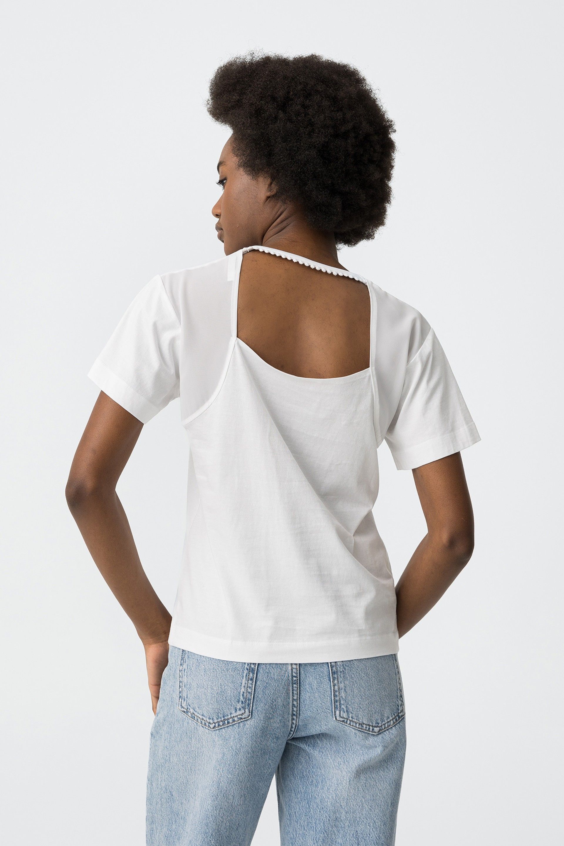 Camiseta Attina Blanco/Plateado