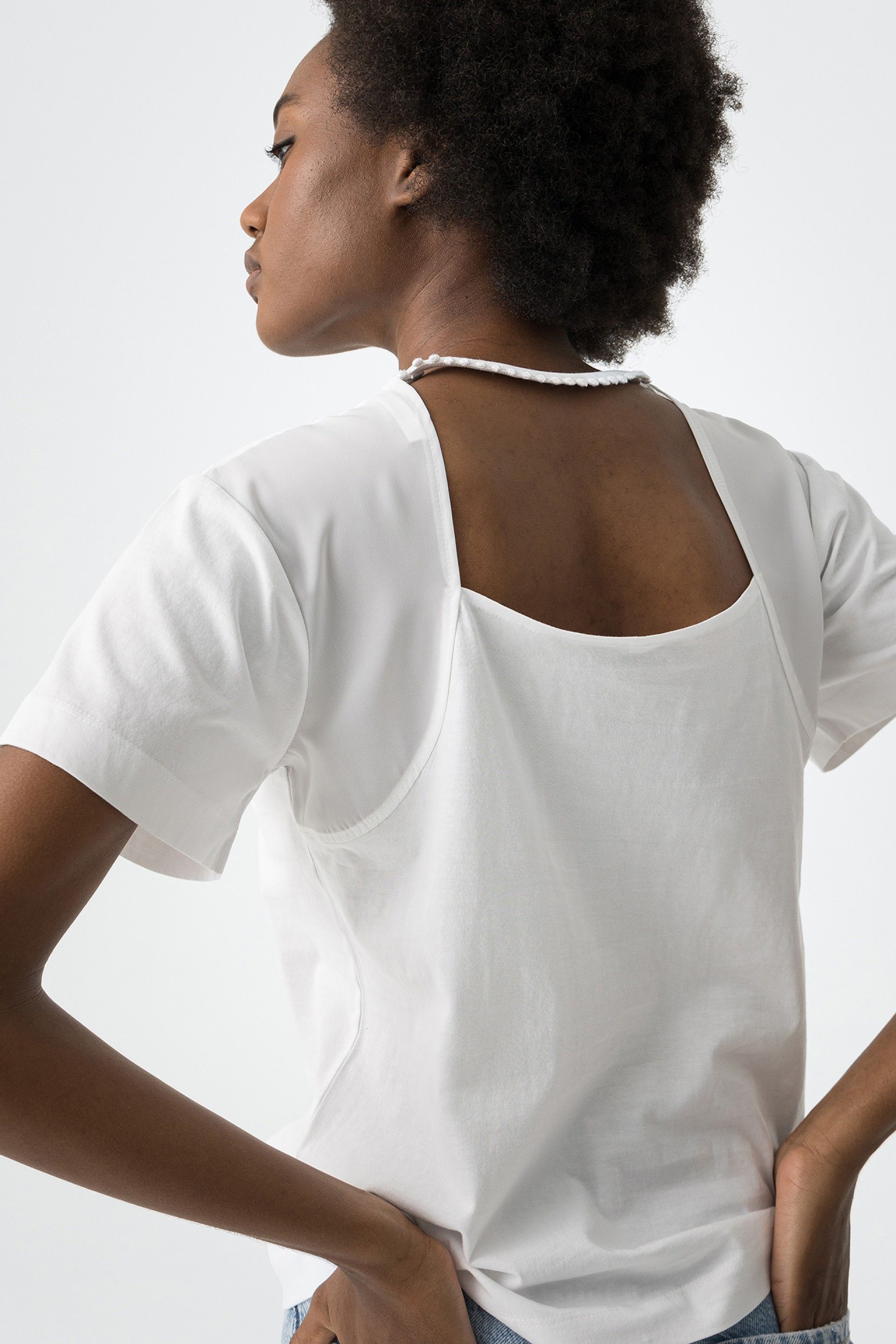 Camiseta Attina Blanco/Plateado