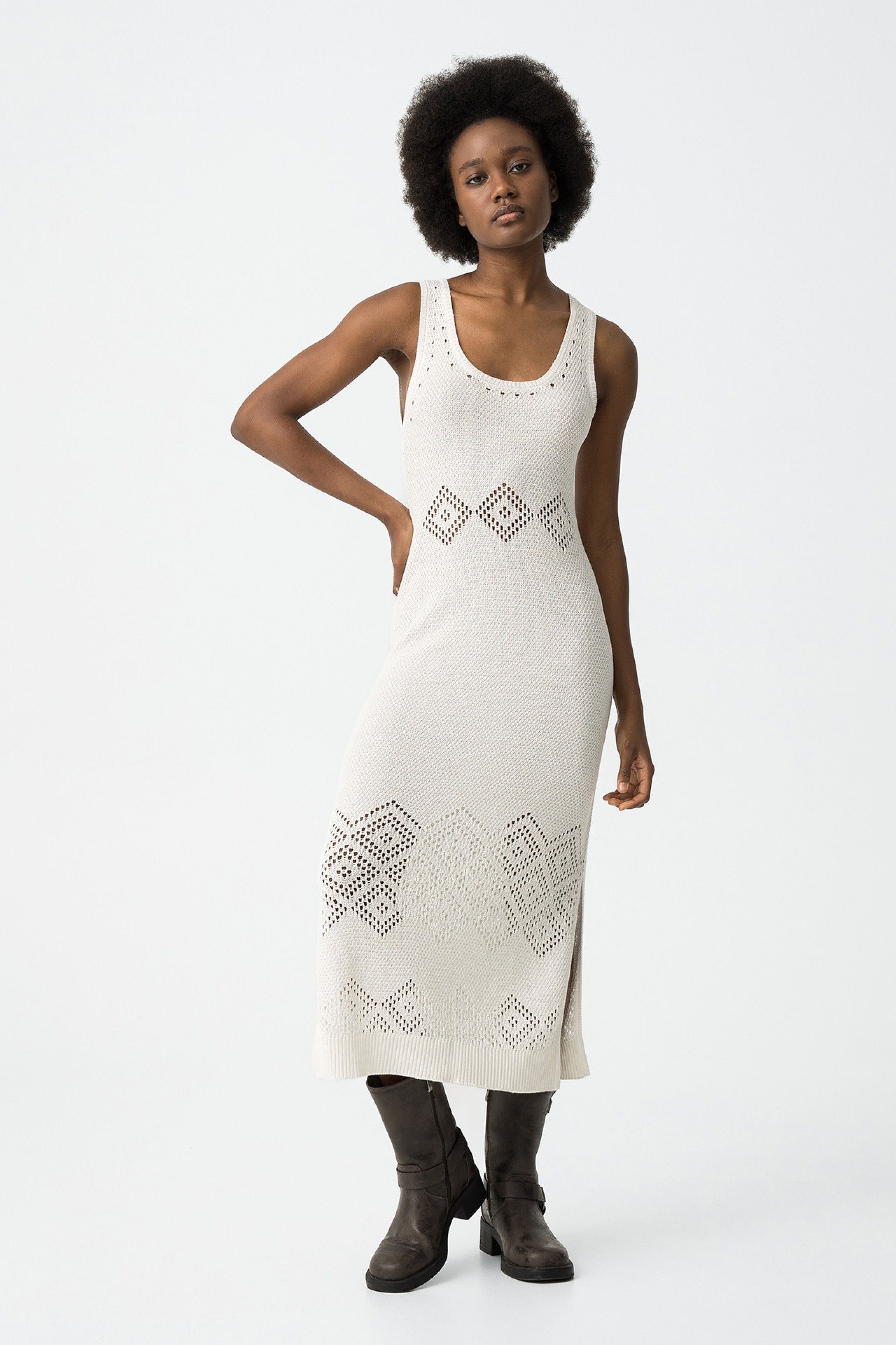 Vestido Crochet Thiel Blanco