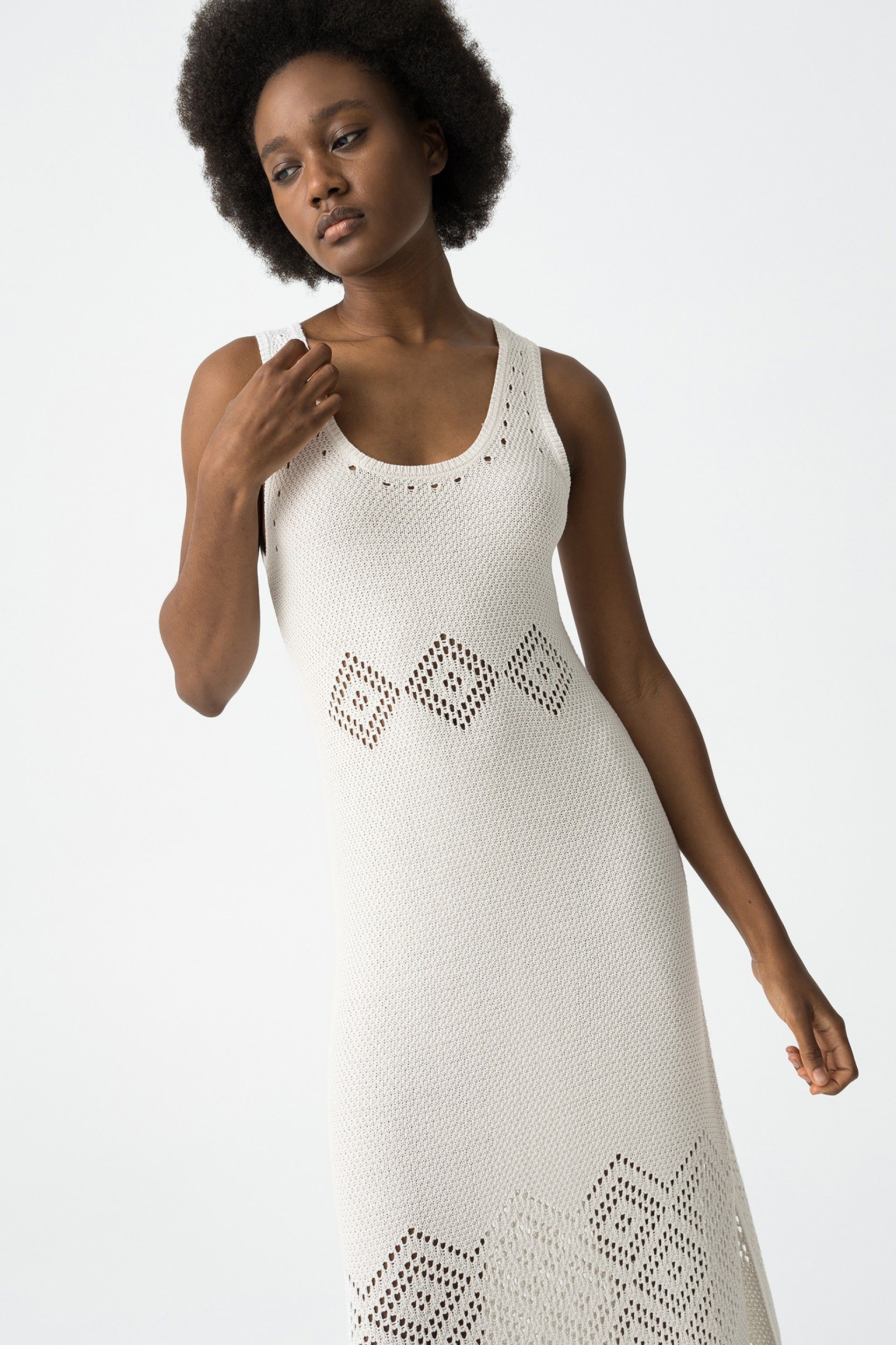 Vestido Crochet Thiel Blanco