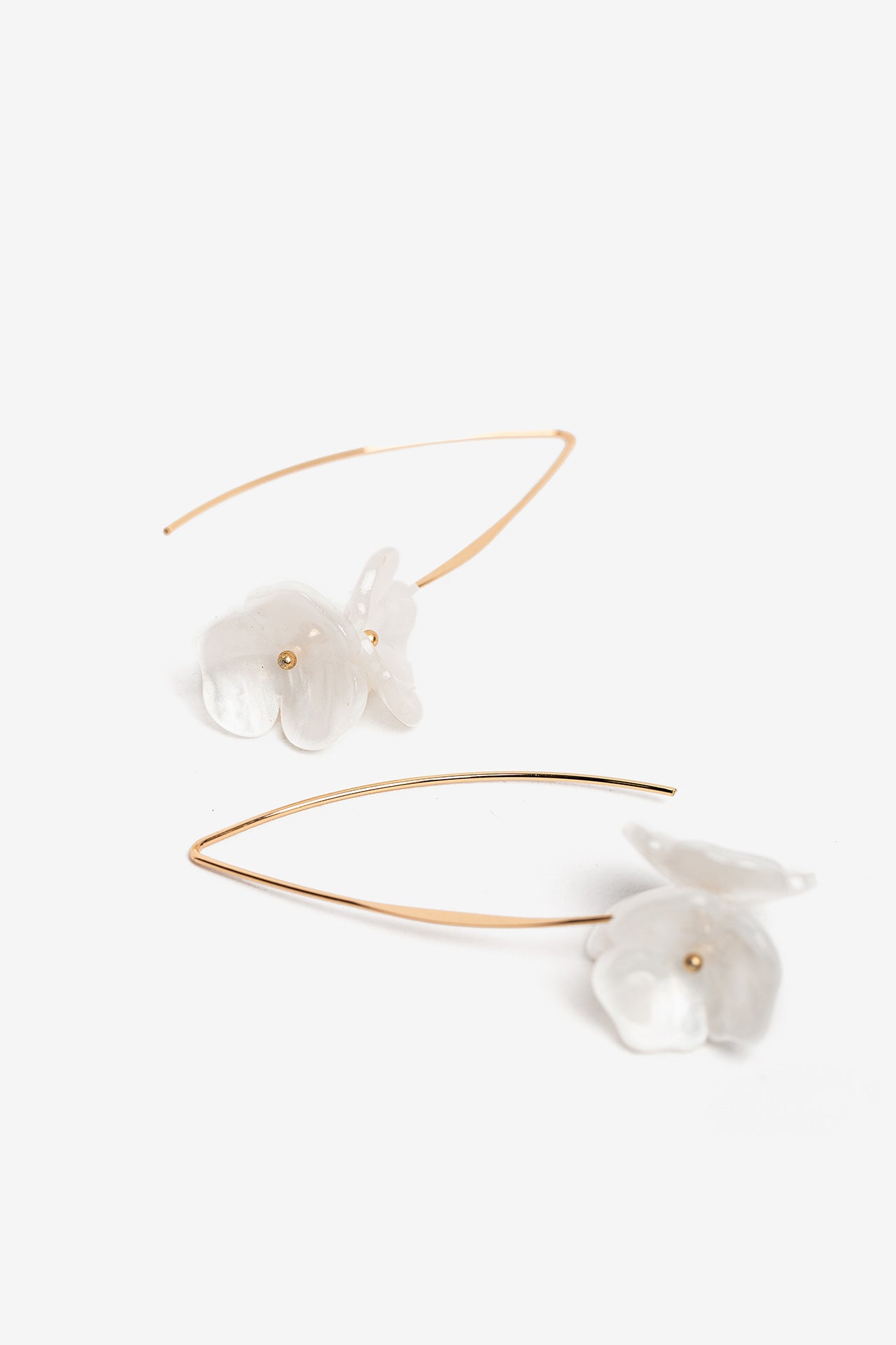 Pendientes Florales Blancos 9484