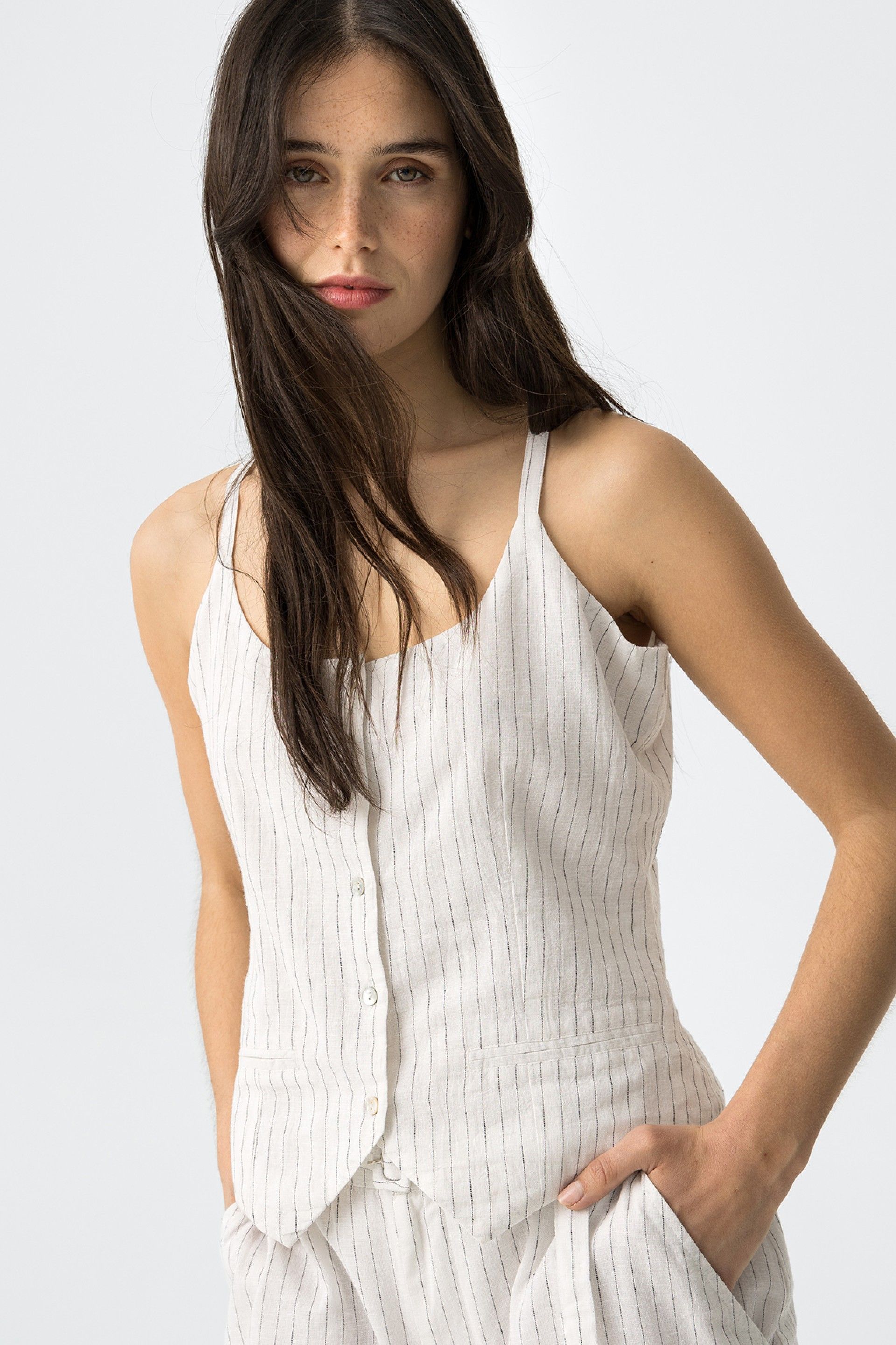 Chaleco Genesis Rayas Blanco
