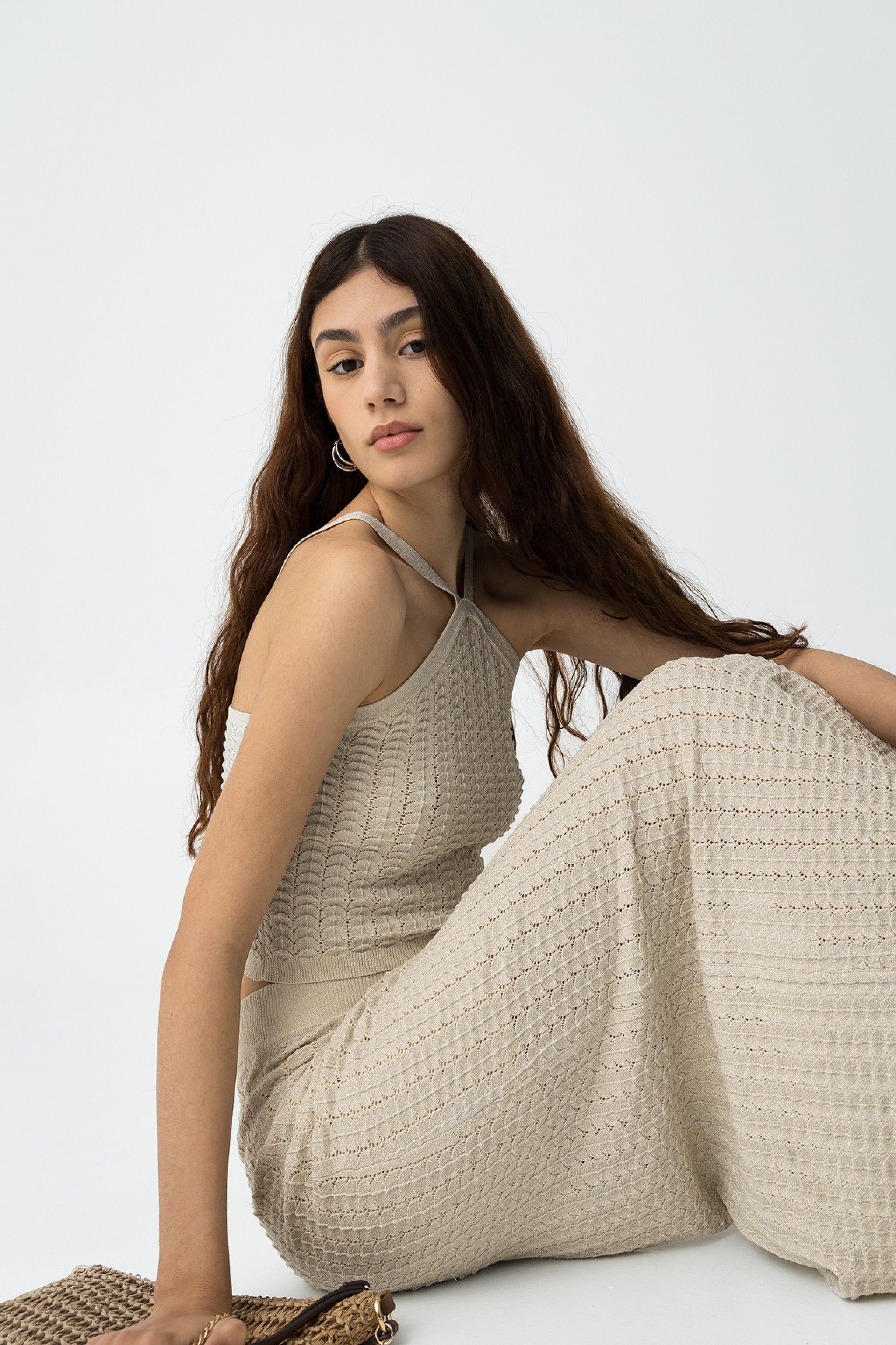 Falda Midi Lurex Anaxo