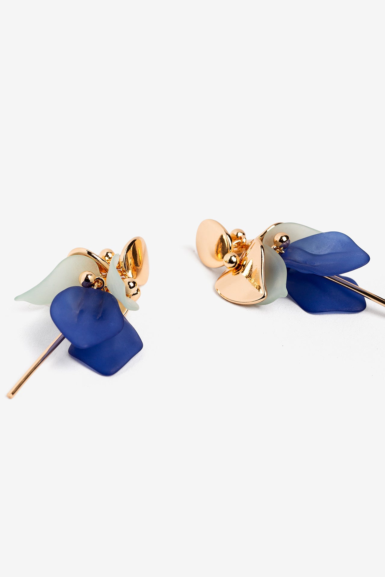 Pendientes Pétalos Verde/Azul 9611