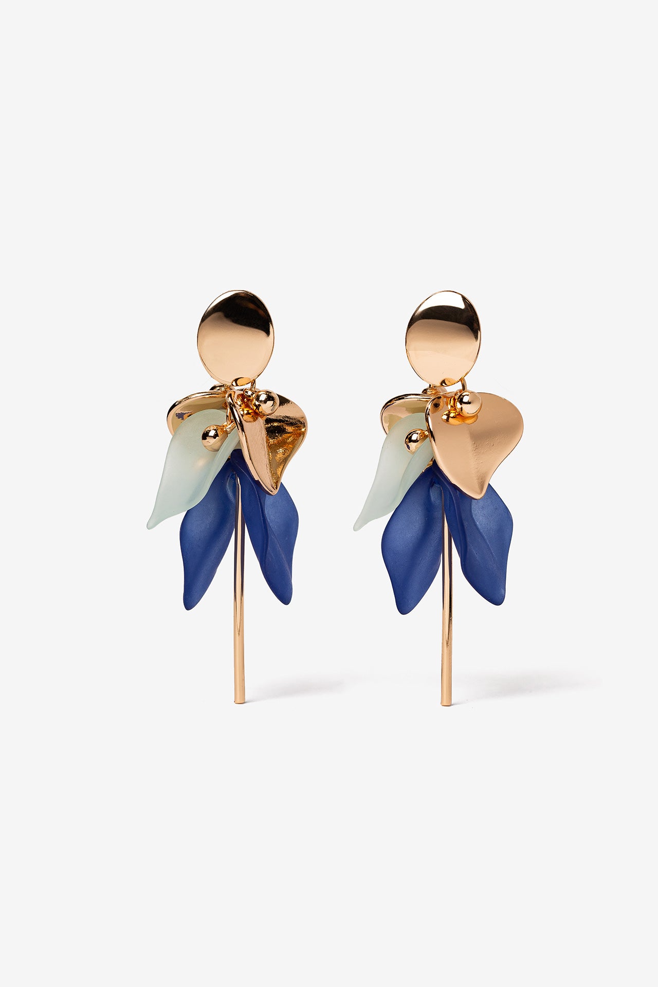 Pendientes Pétalos Verde/Azul 9611