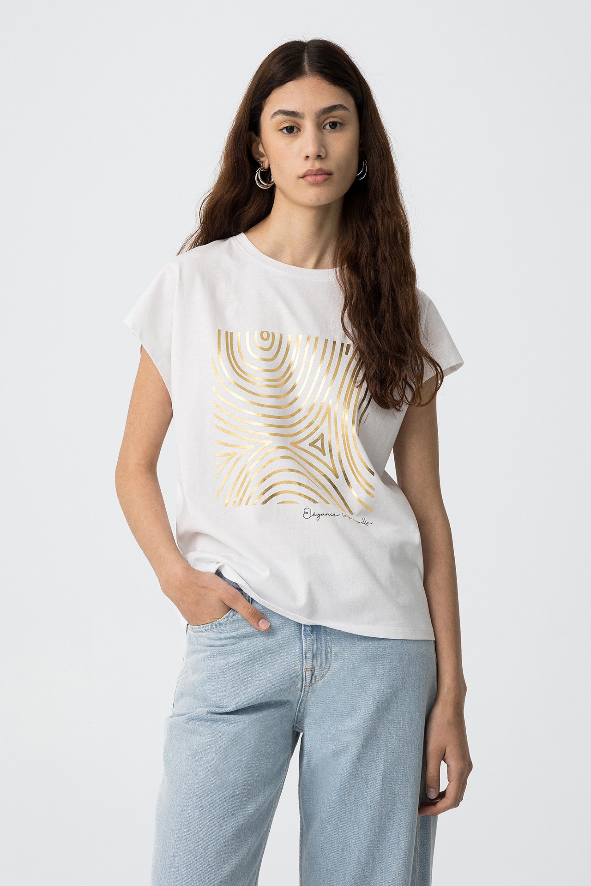 Camiseta Madrid Blanco/Dorado