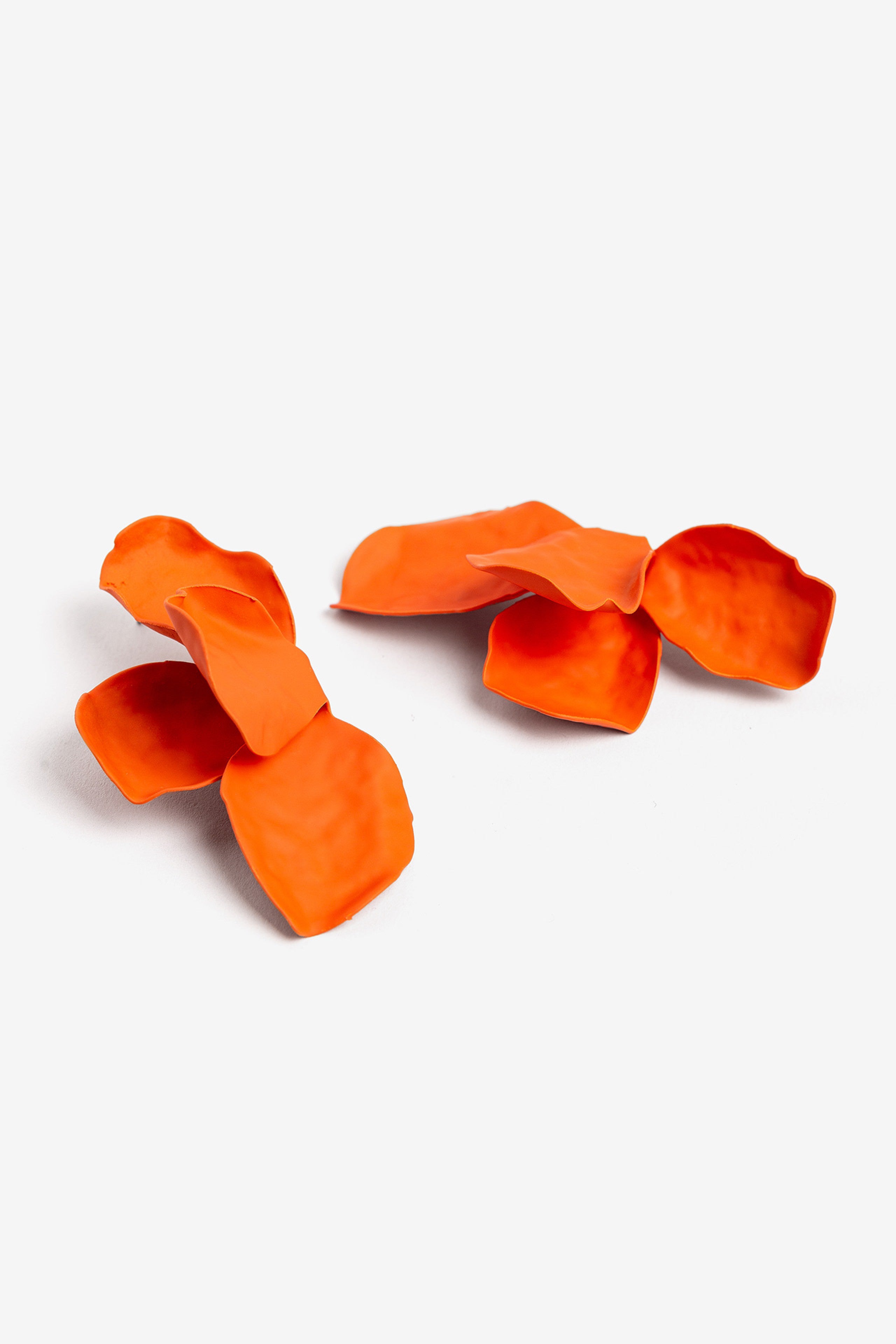 Pendientes Pétalos Naranja 9113