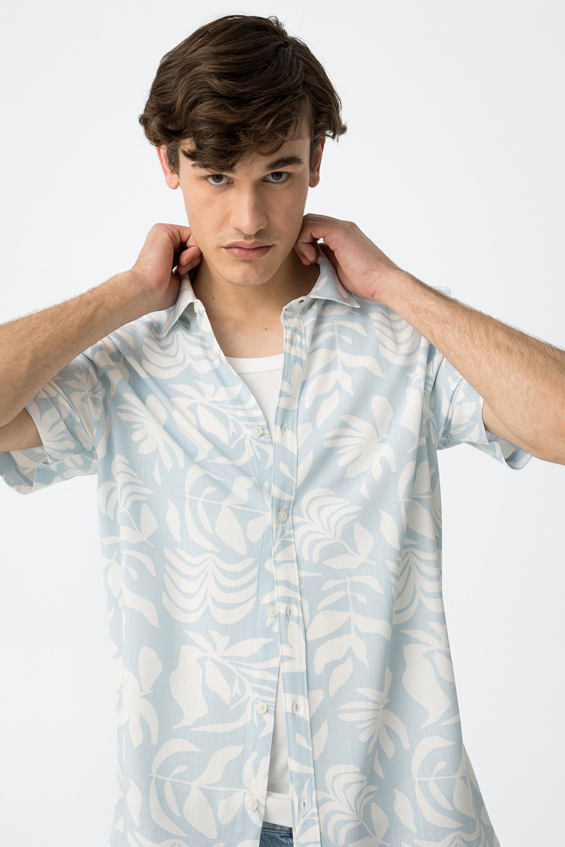 Camisa Marcel Celeste