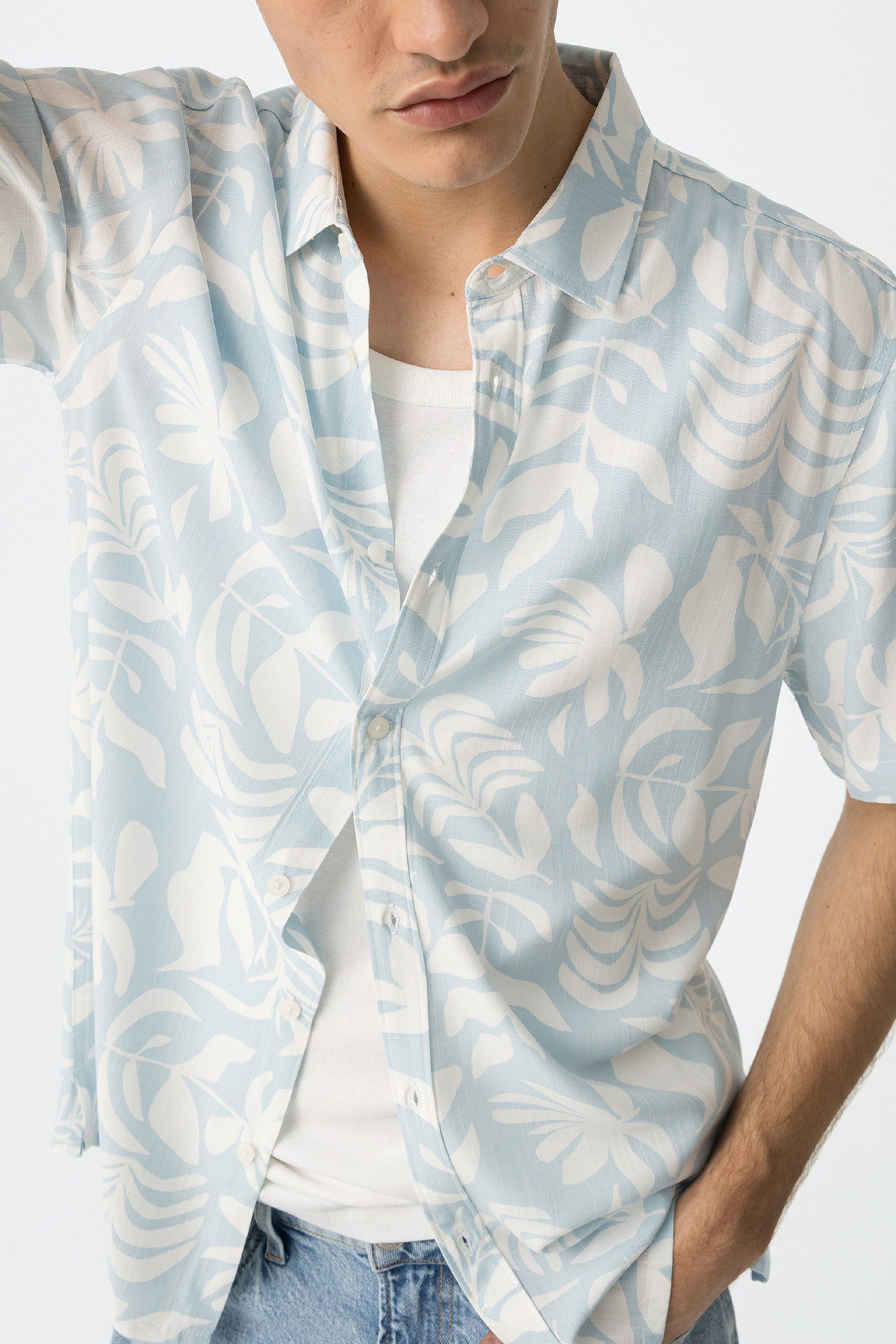 Camisa Marcel Celeste