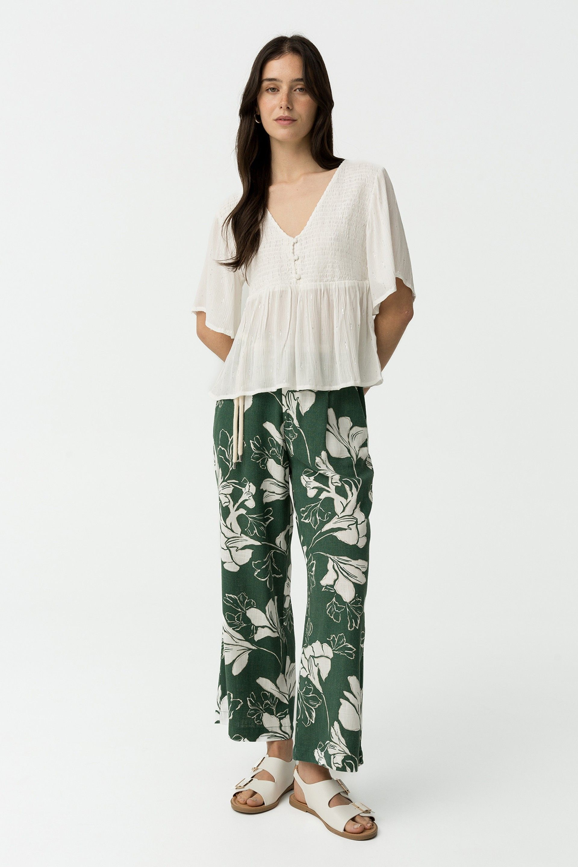 Pantalón Floral Verde Joana