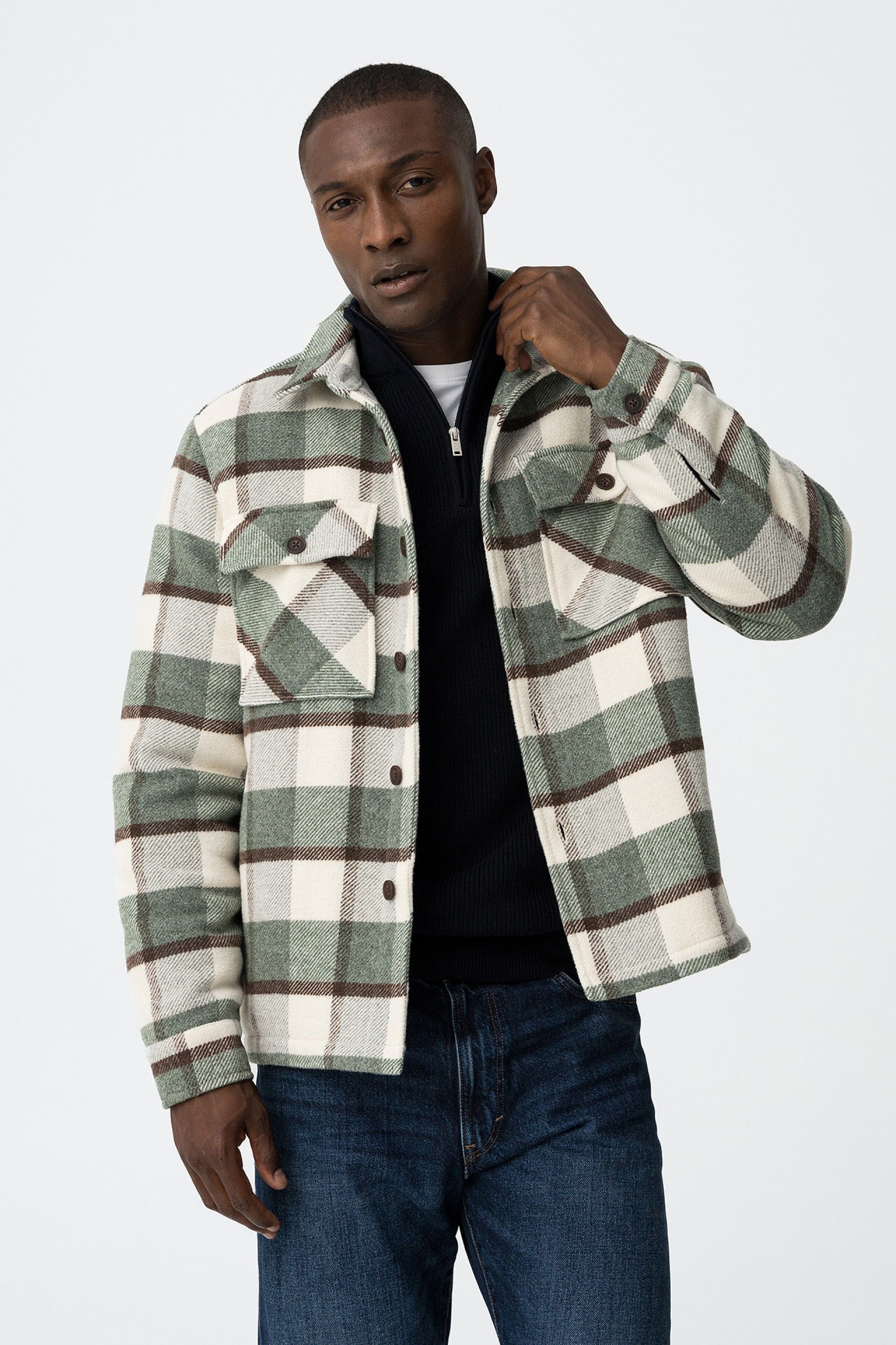 Chaqueta Perth Cuadros Verde