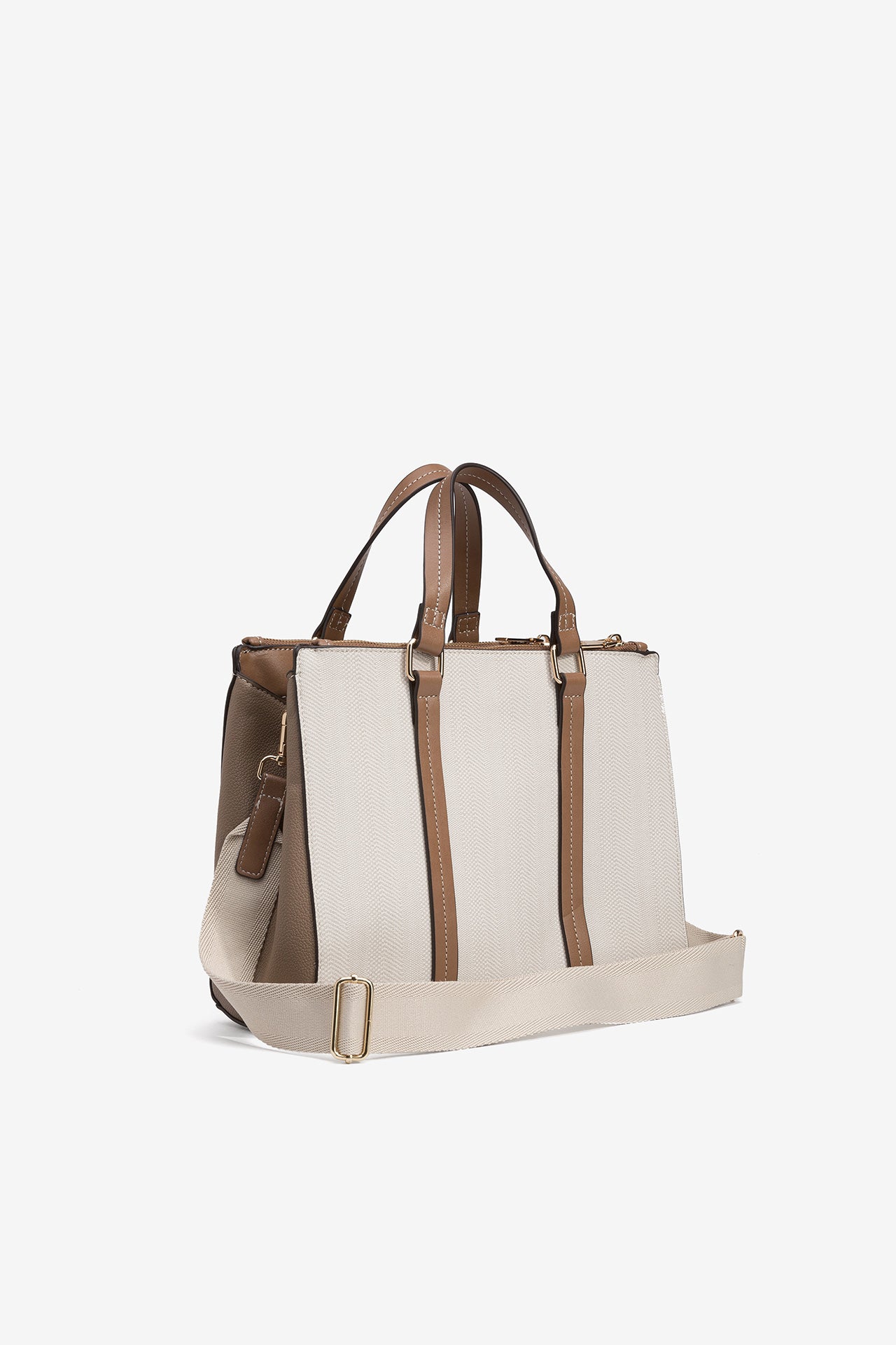 Bolso Beige Tricolor 4539