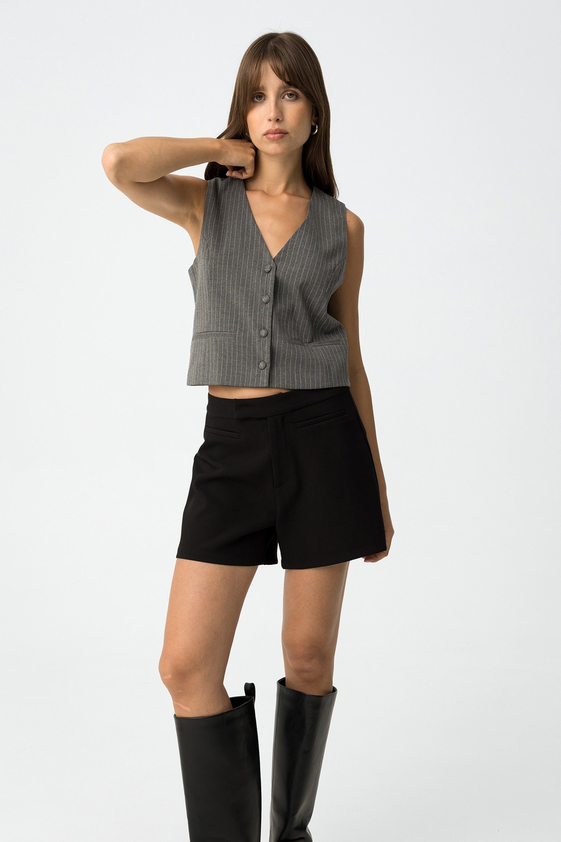 Chaleco Rayas Riley Gris