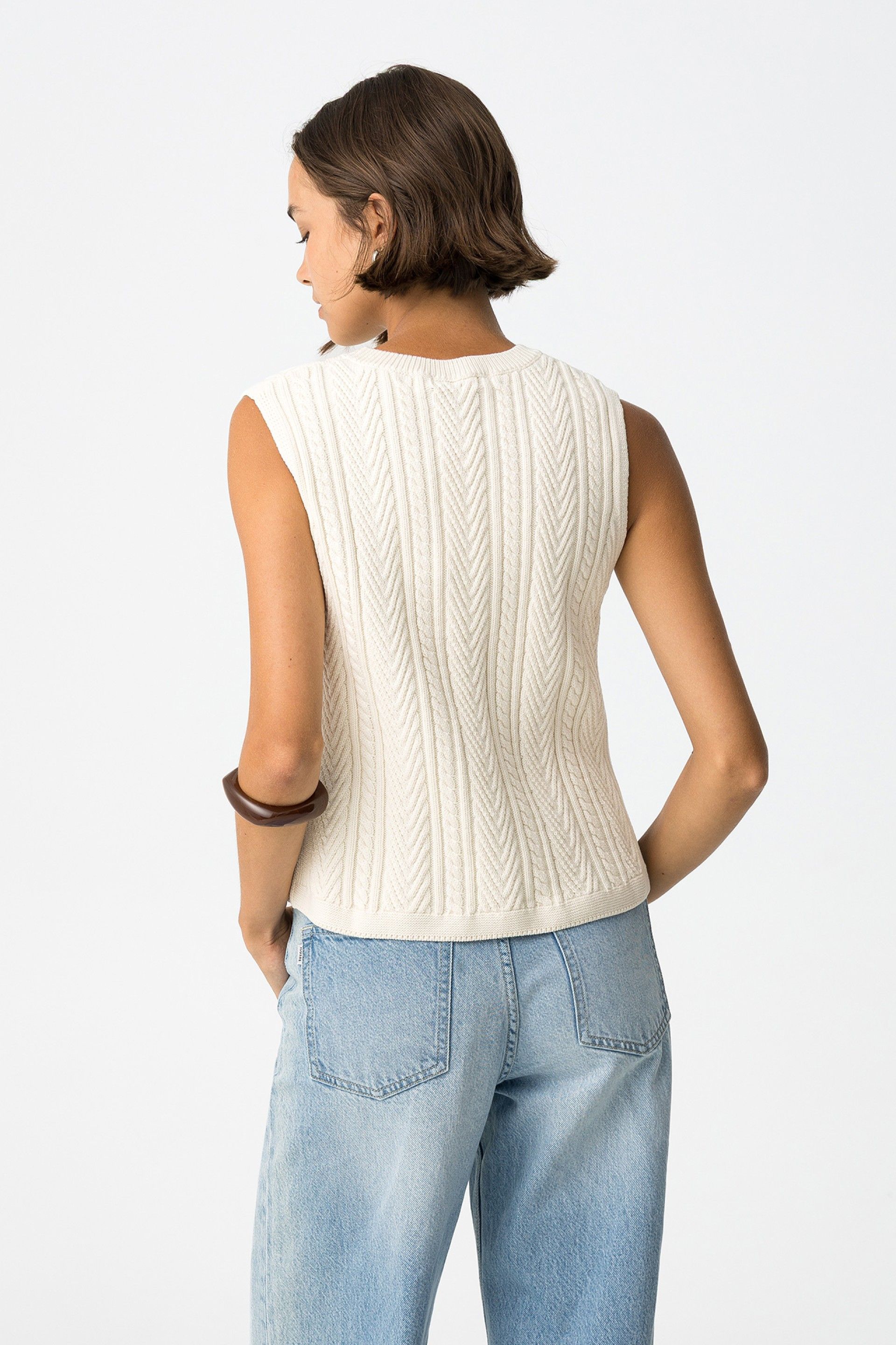 Chaleco Celine Crudo