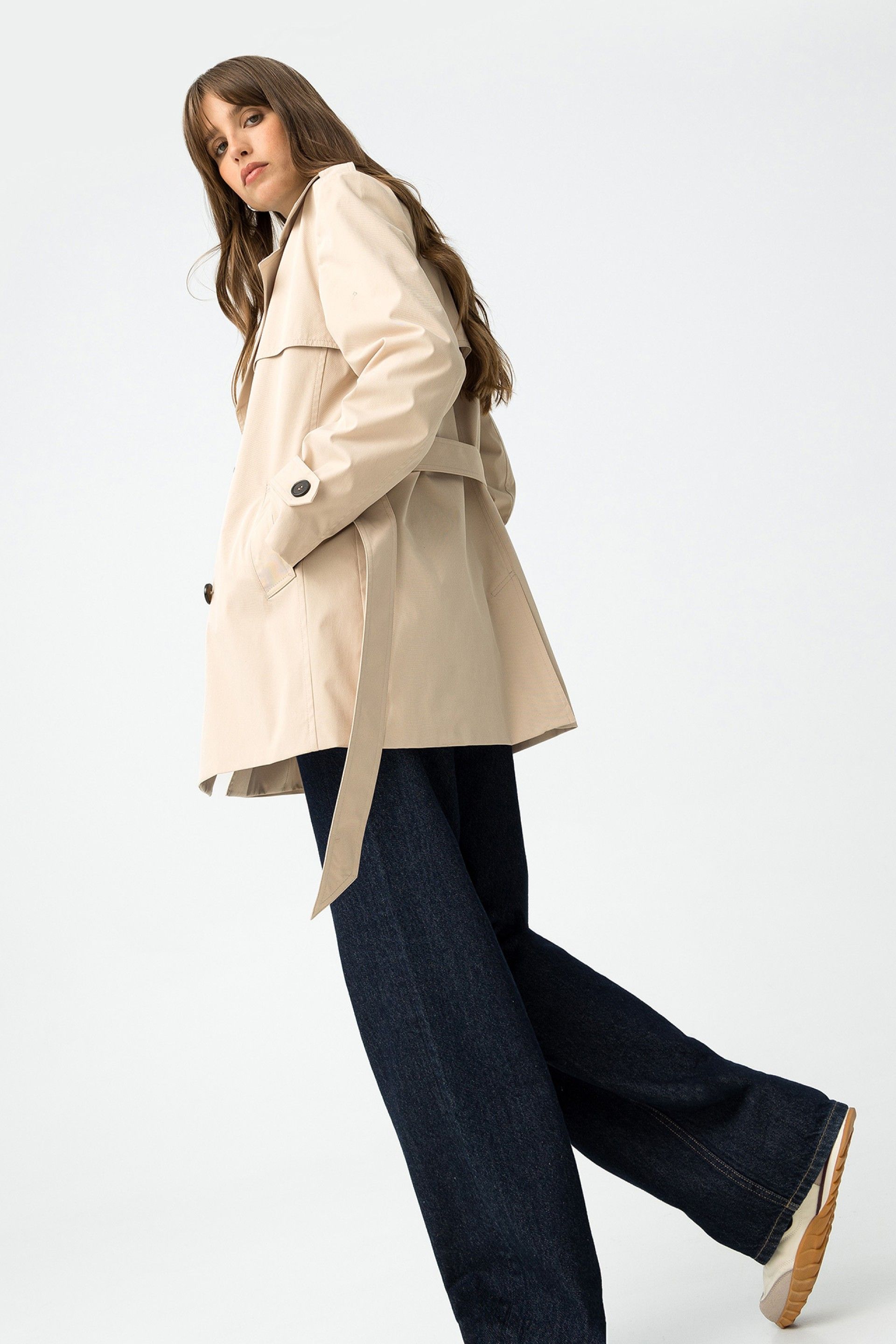 Gabardina Ganzi Beige