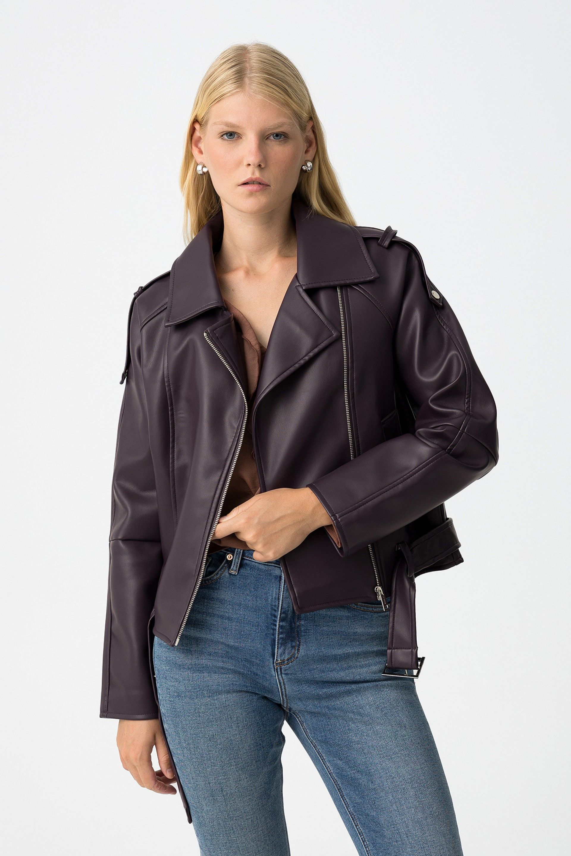 Chaqueta Polipiel Bree Morada